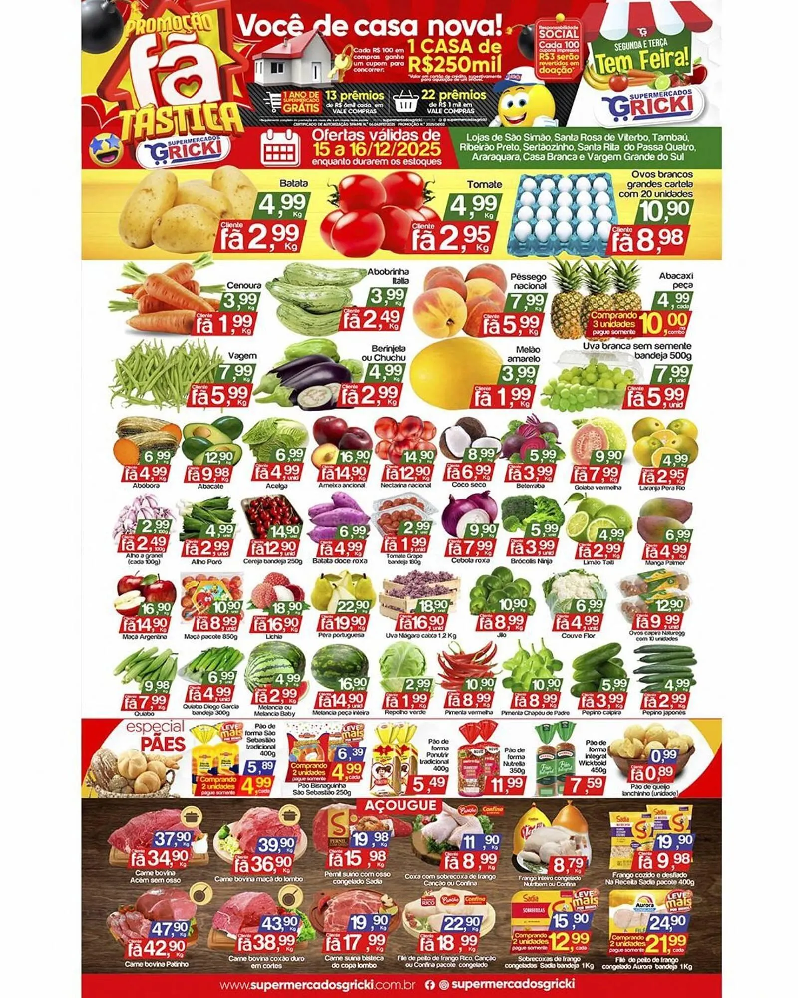 Encarte de Catálogo Supermercados Gricki 15 de dezembro até 16 de dezembro 2025 - Pagina 1
