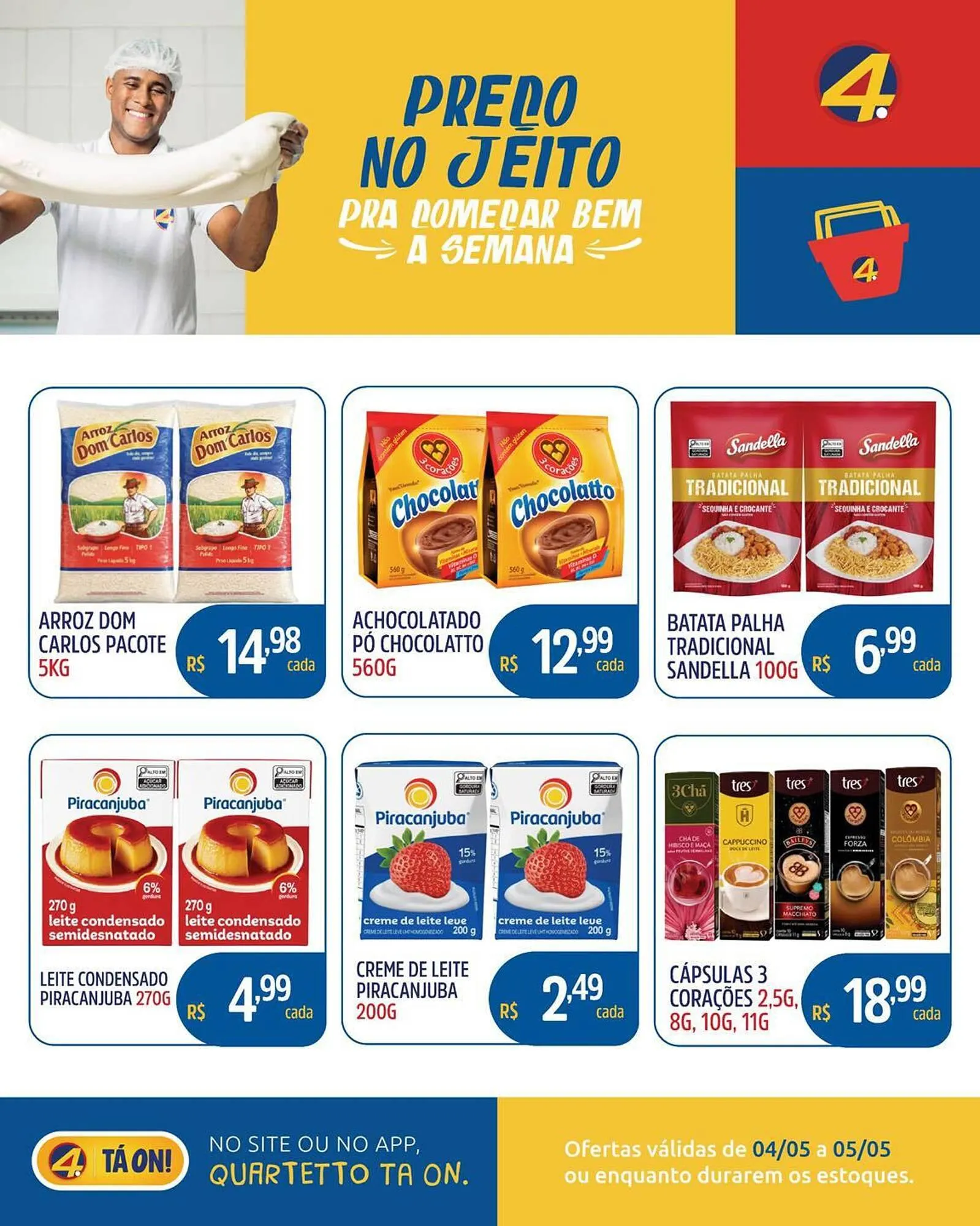 Encarte de Catálogo Quartetto Supermercados 4 de maio até 5 de maio 2026 - Pagina 1