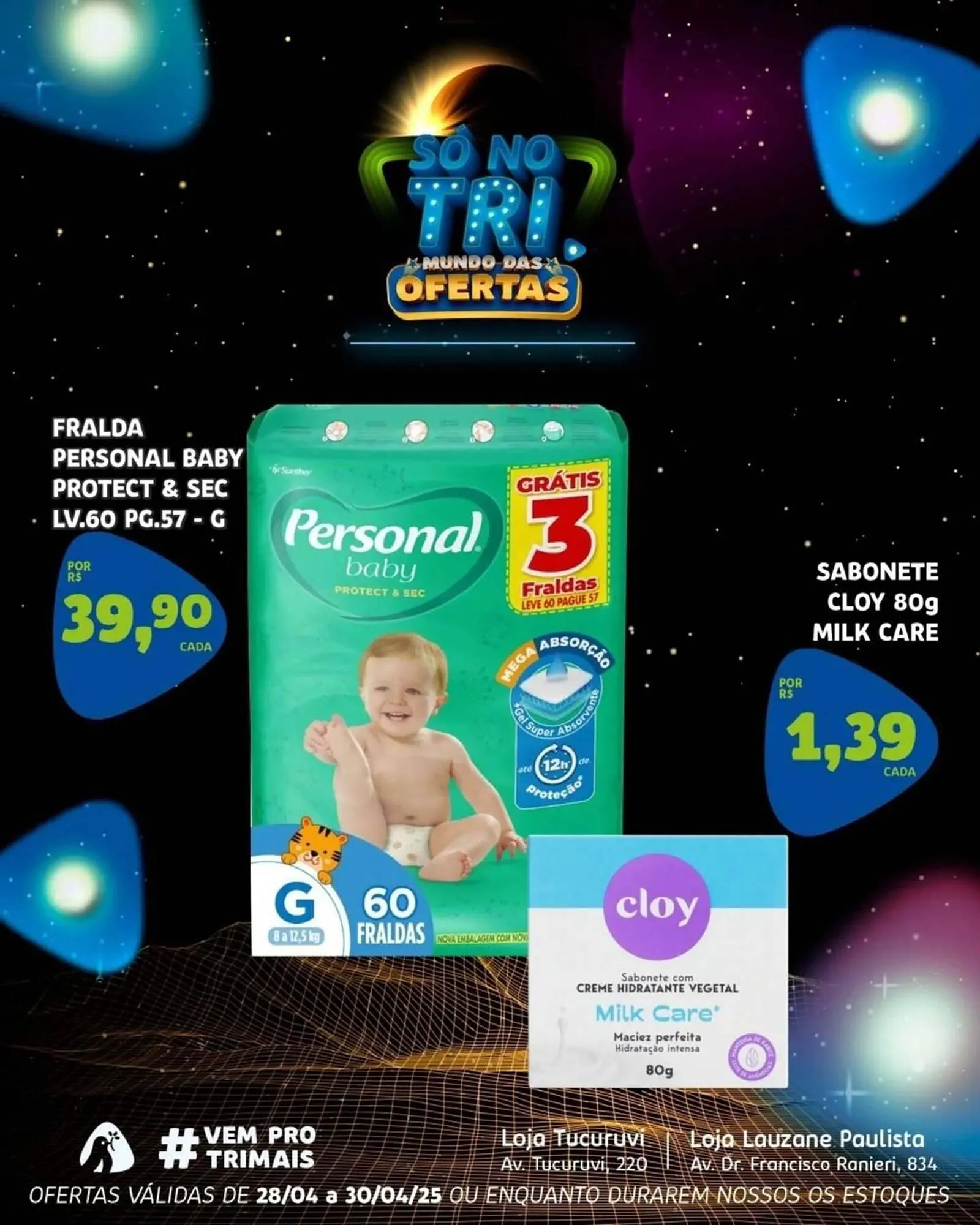 Encarte de Catálogo Trimais Supermercado 28 de abril até 30 de abril 2025 - Pagina 1