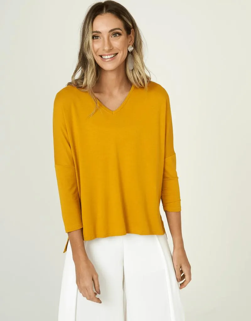 Blusa Manga 7/8 Colors - Mostarda