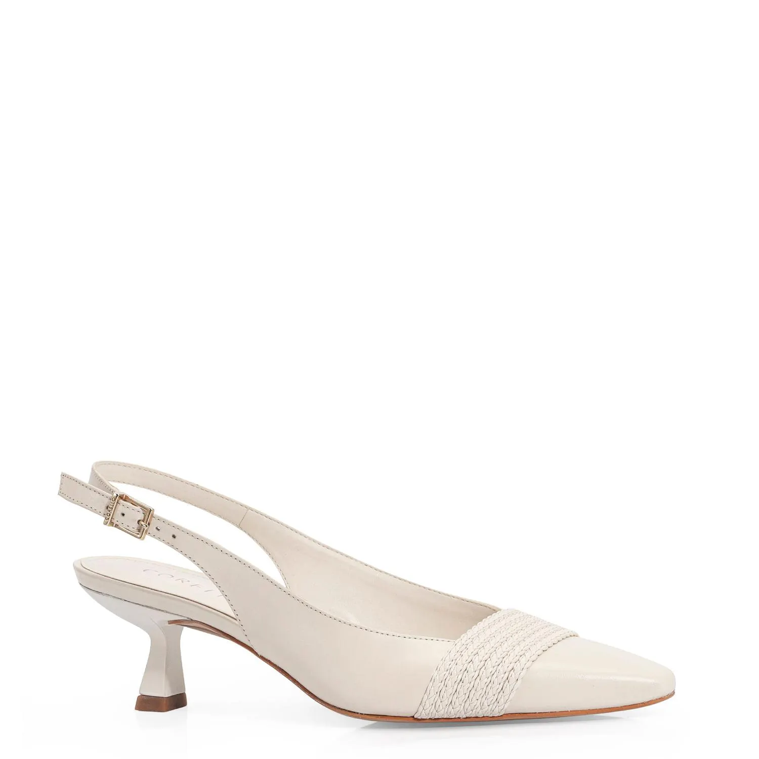 Scarpin Couro Off White