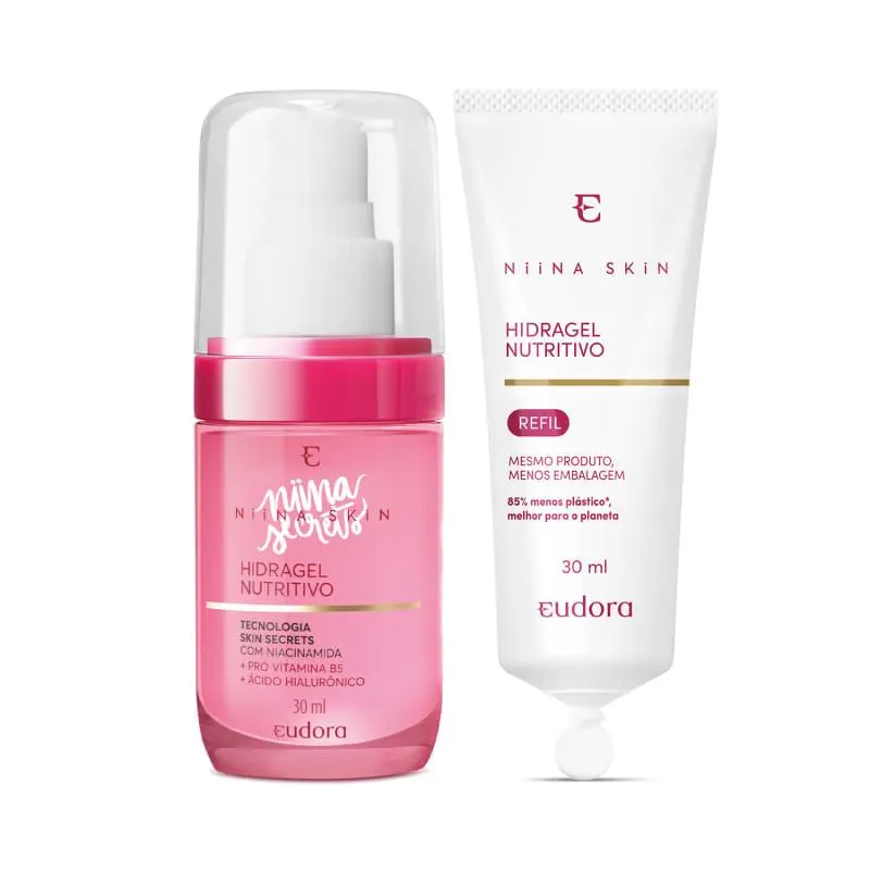 Combo Niina Secrets Skin: Hidragel Nutritivo 30ml + Refil 30ml