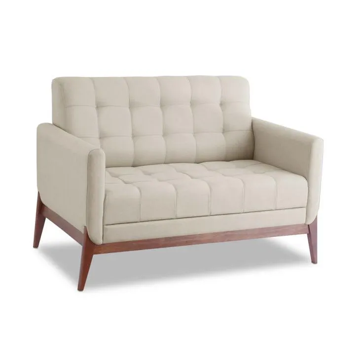 Sofá 2 Lugares Brooks Linho Areia 126 cm