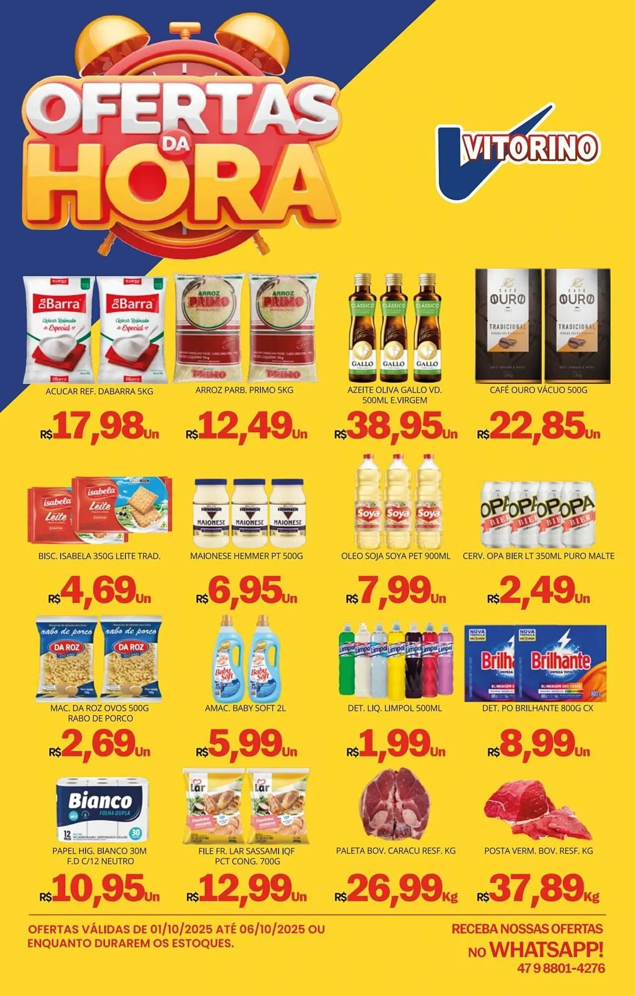 Encarte de Catálogo Supermercado Vitorino 1 de outubro até 6 de outubro 2025 - Pagina 1