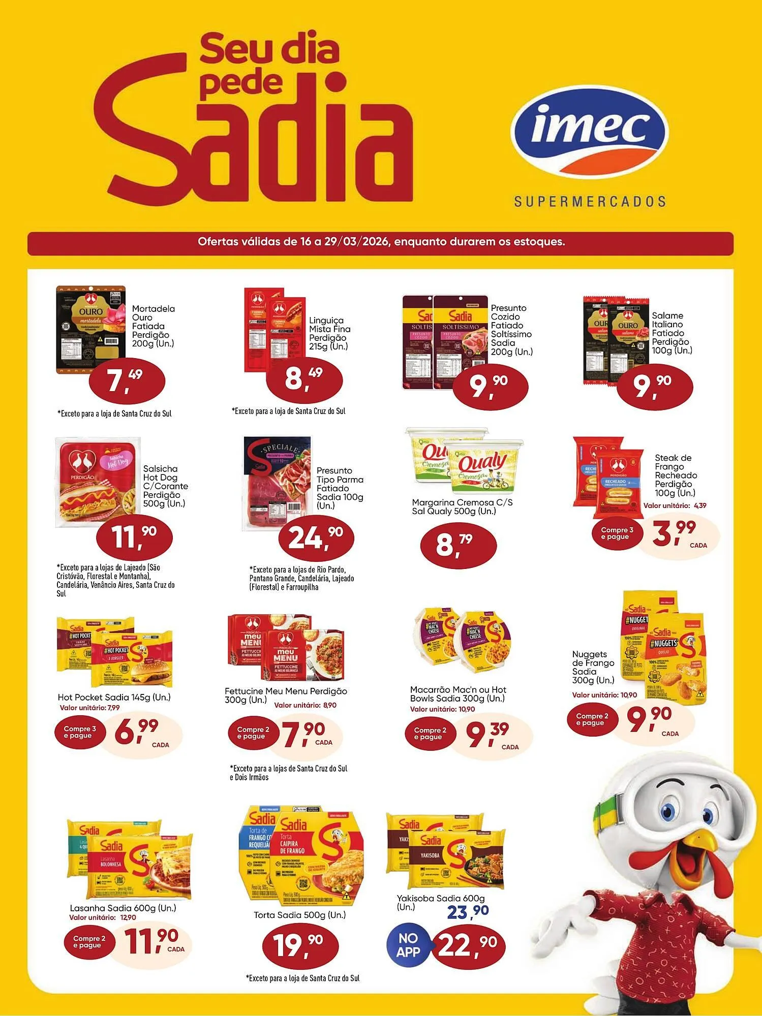 Encarte de Catálogo Imec Supermercados 16 de março até 29 de março 2026 - Pagina 1