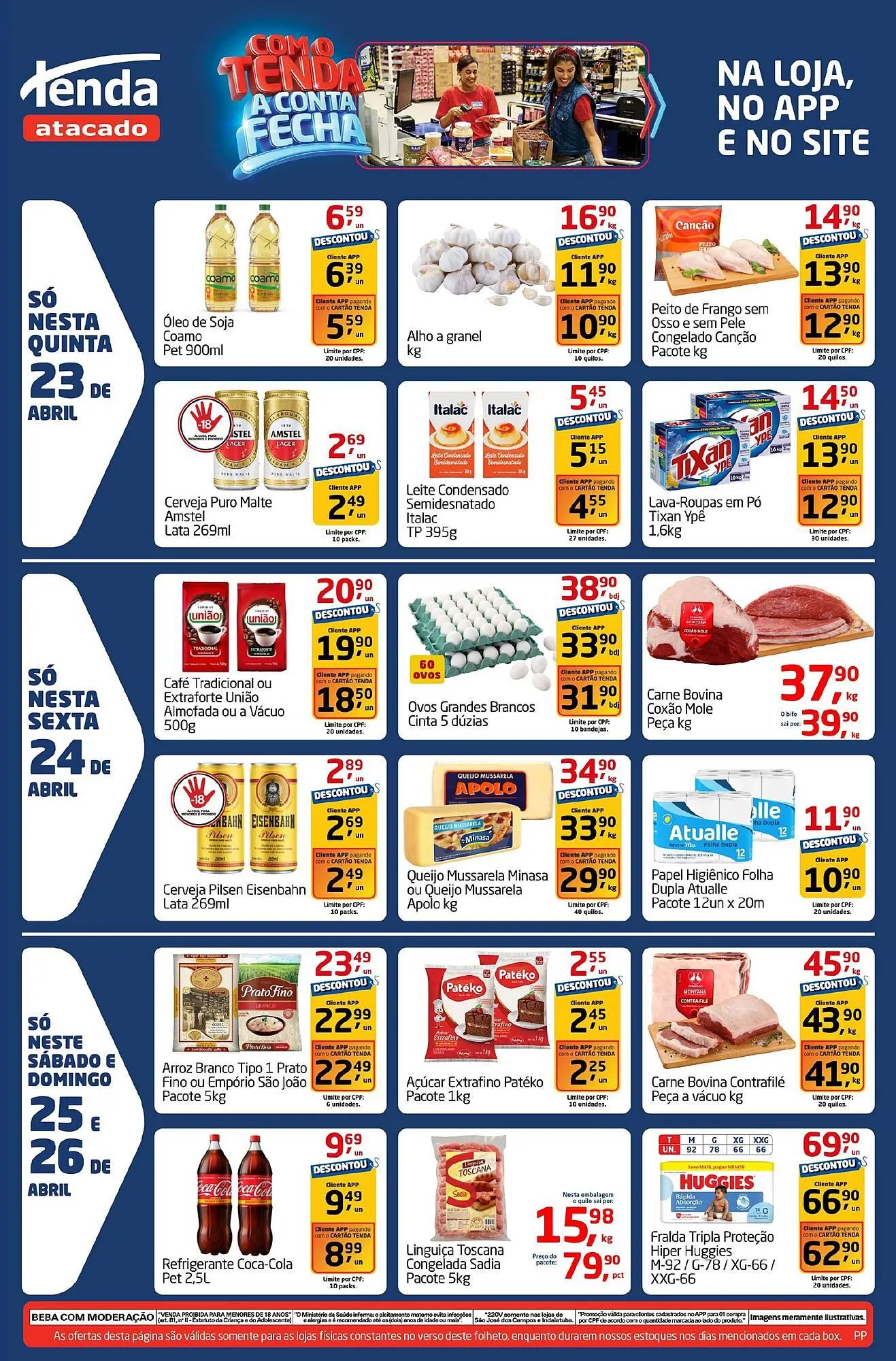 Encarte de Folheto Tenda Atacado 23 de abril até 26 de abril 2026 - Pagina 1