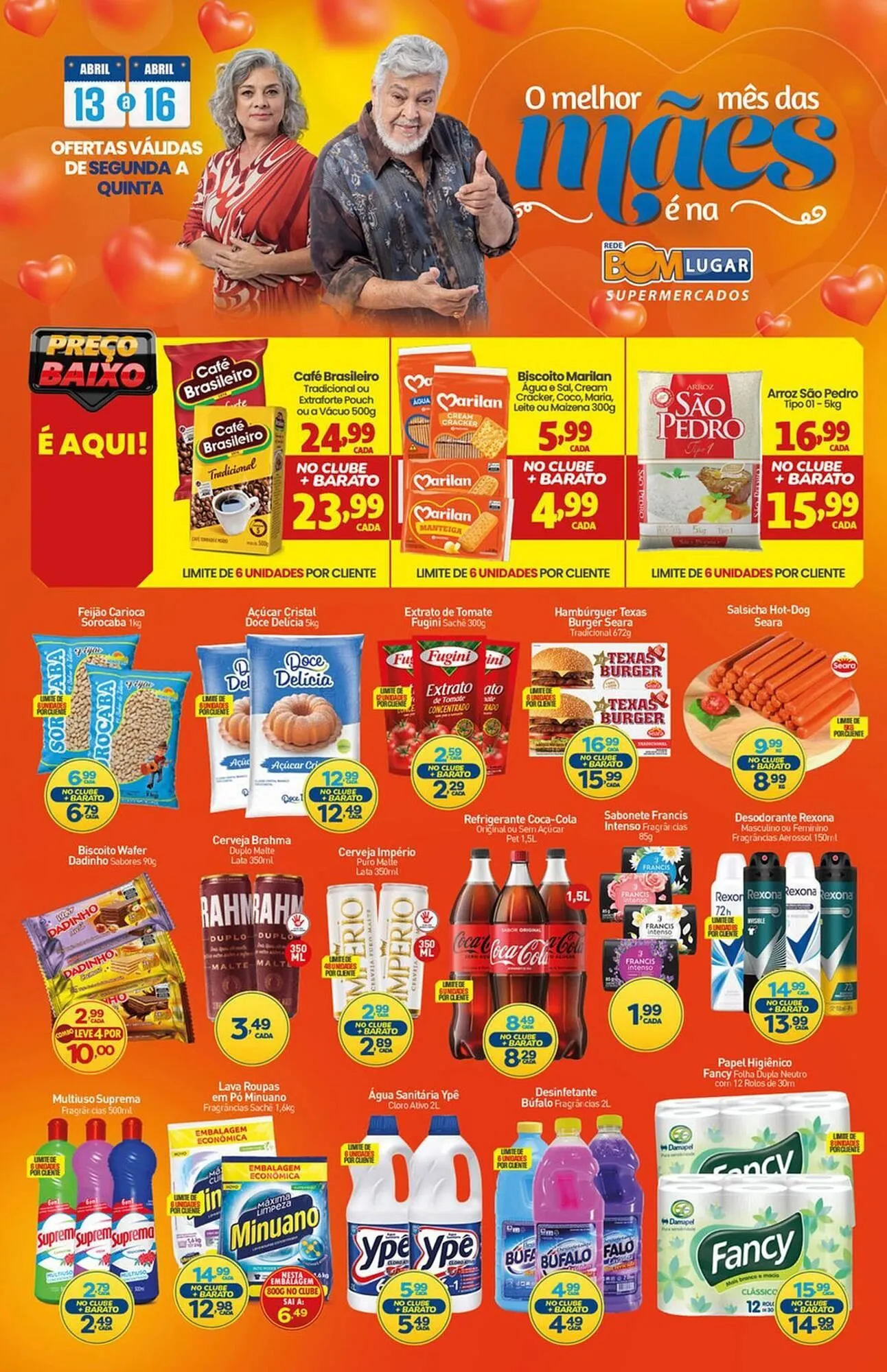 Encarte de Folheto Rede Bom Lugar 13 de abril até 16 de abril 2026 - Pagina 1