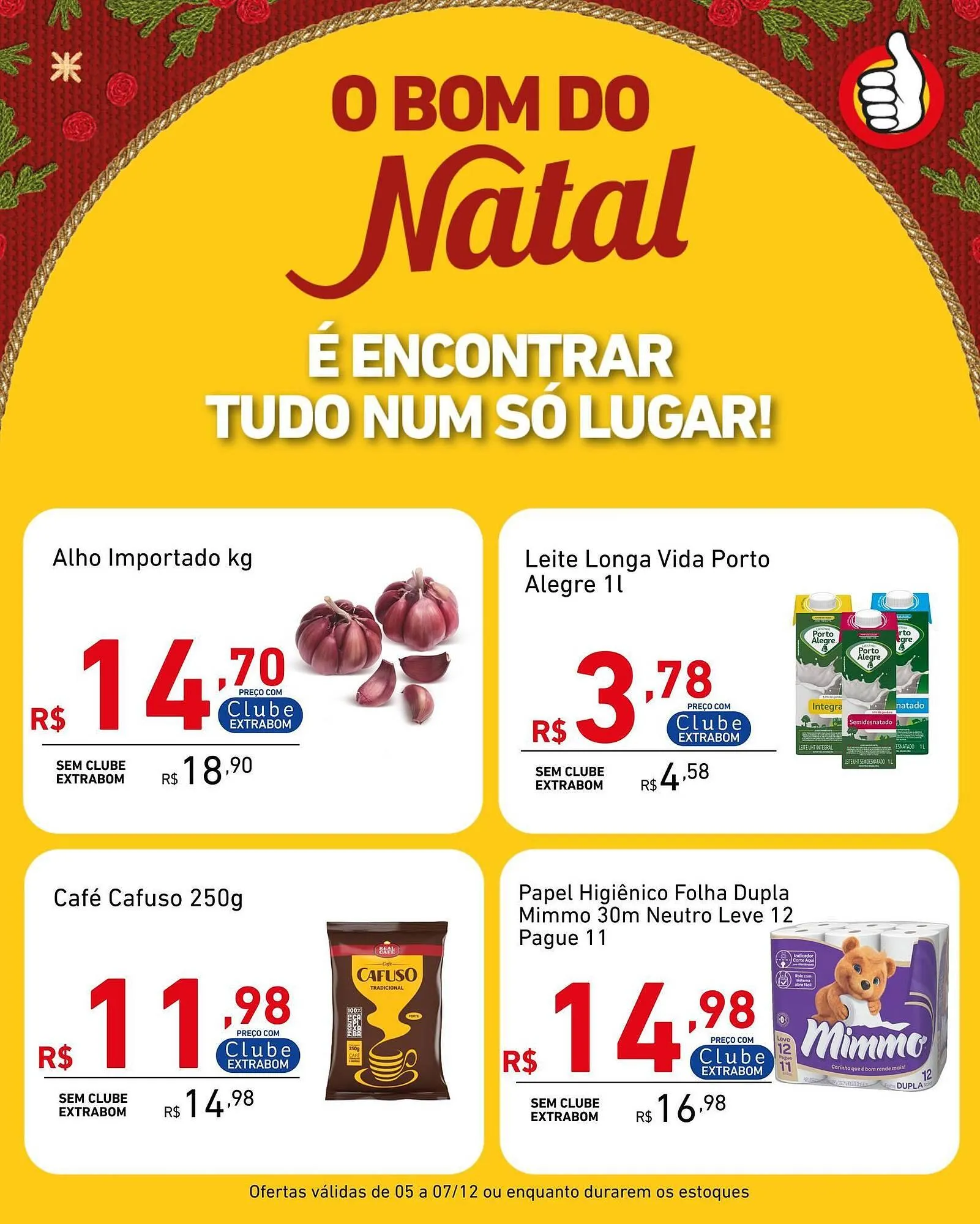 Encarte de Catálogo Extrabom Supermercados 5 de dezembro até 7 de dezembro 2025 - Pagina 1