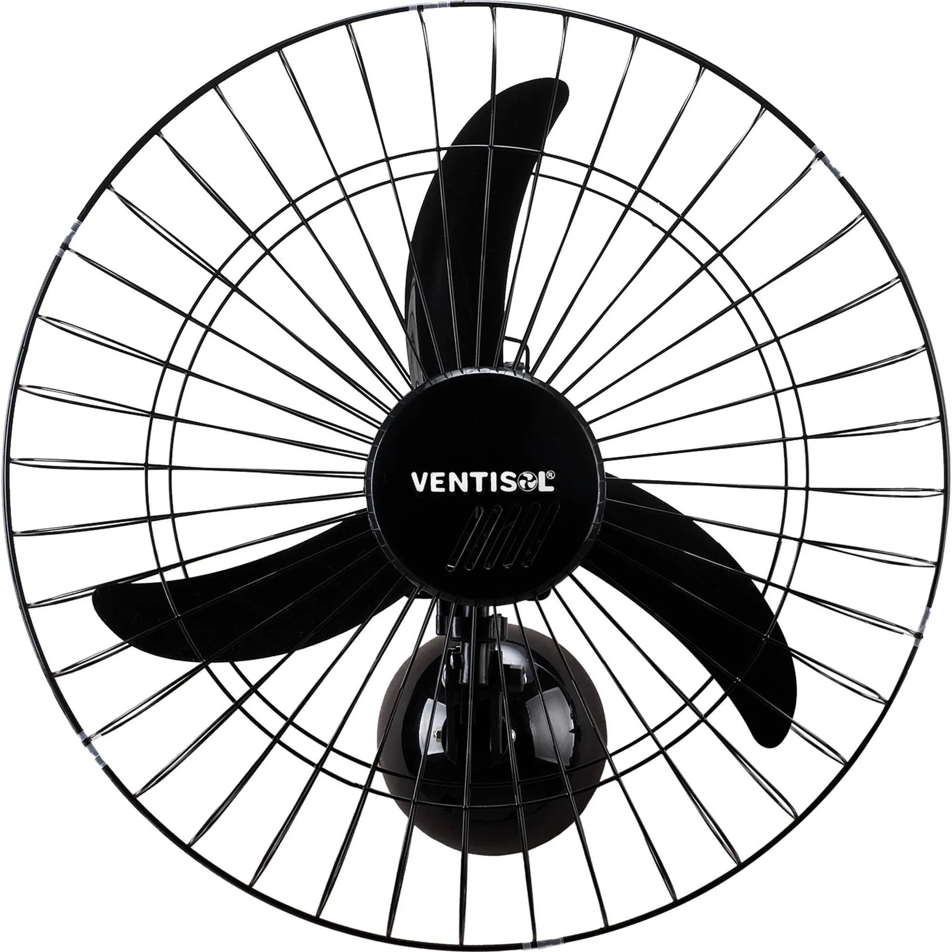 Ventilador de Parede Oscilante 60cm Bivolt Aço Preto Ventisol