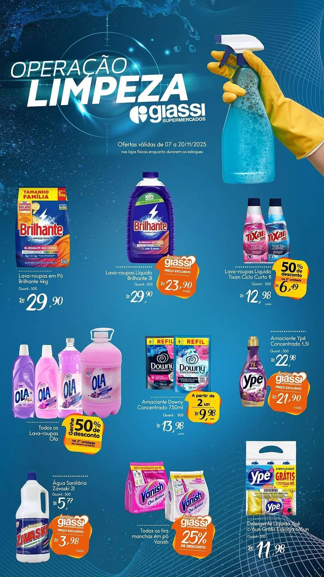 Encarte de Encarte Giassi Supermercados 7 de novembro até 20 de novembro 2025 - Pagina 1