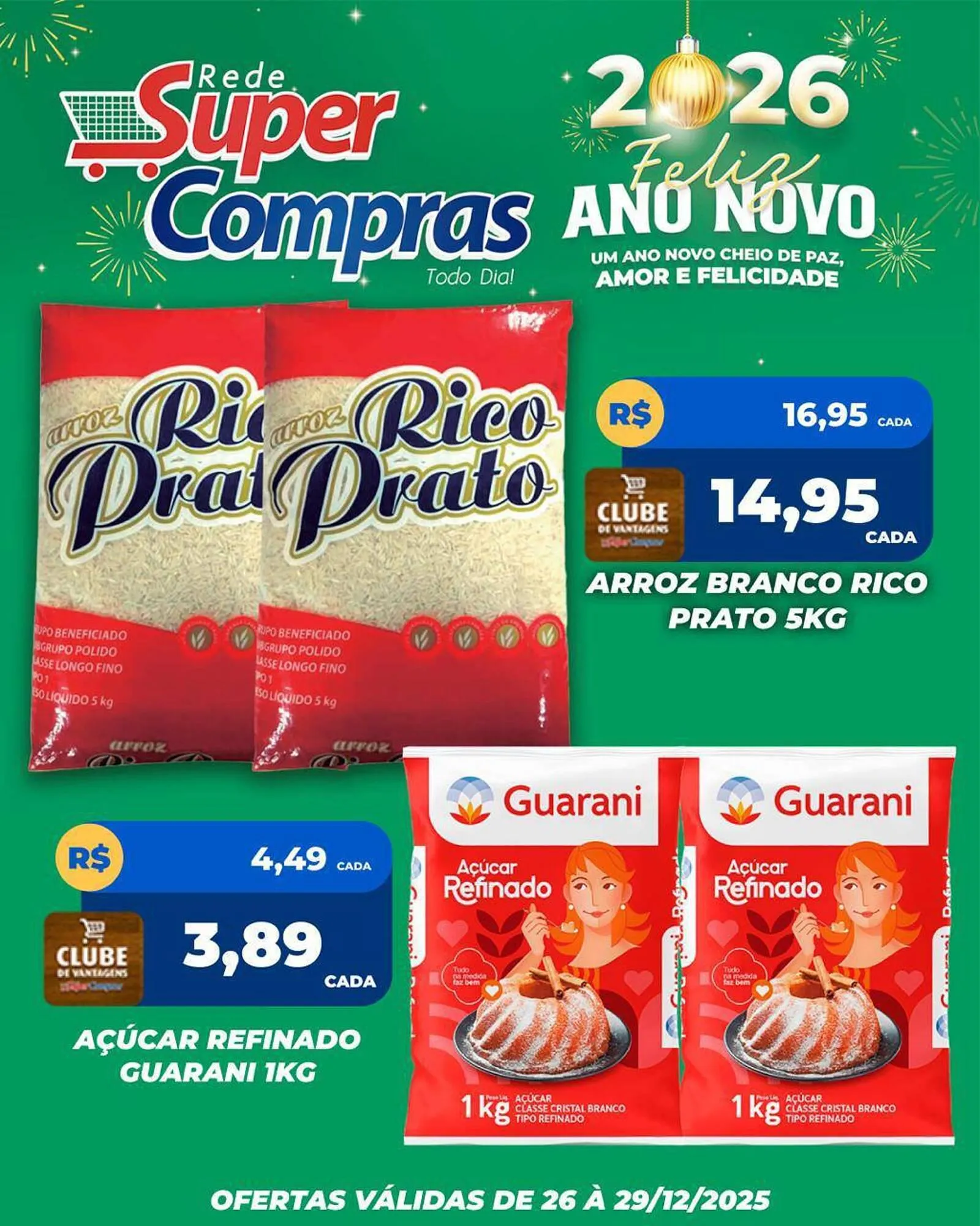 Encarte de Encarte Rede Super Compras 26 de dezembro até 29 de dezembro 2025 - Pagina 1