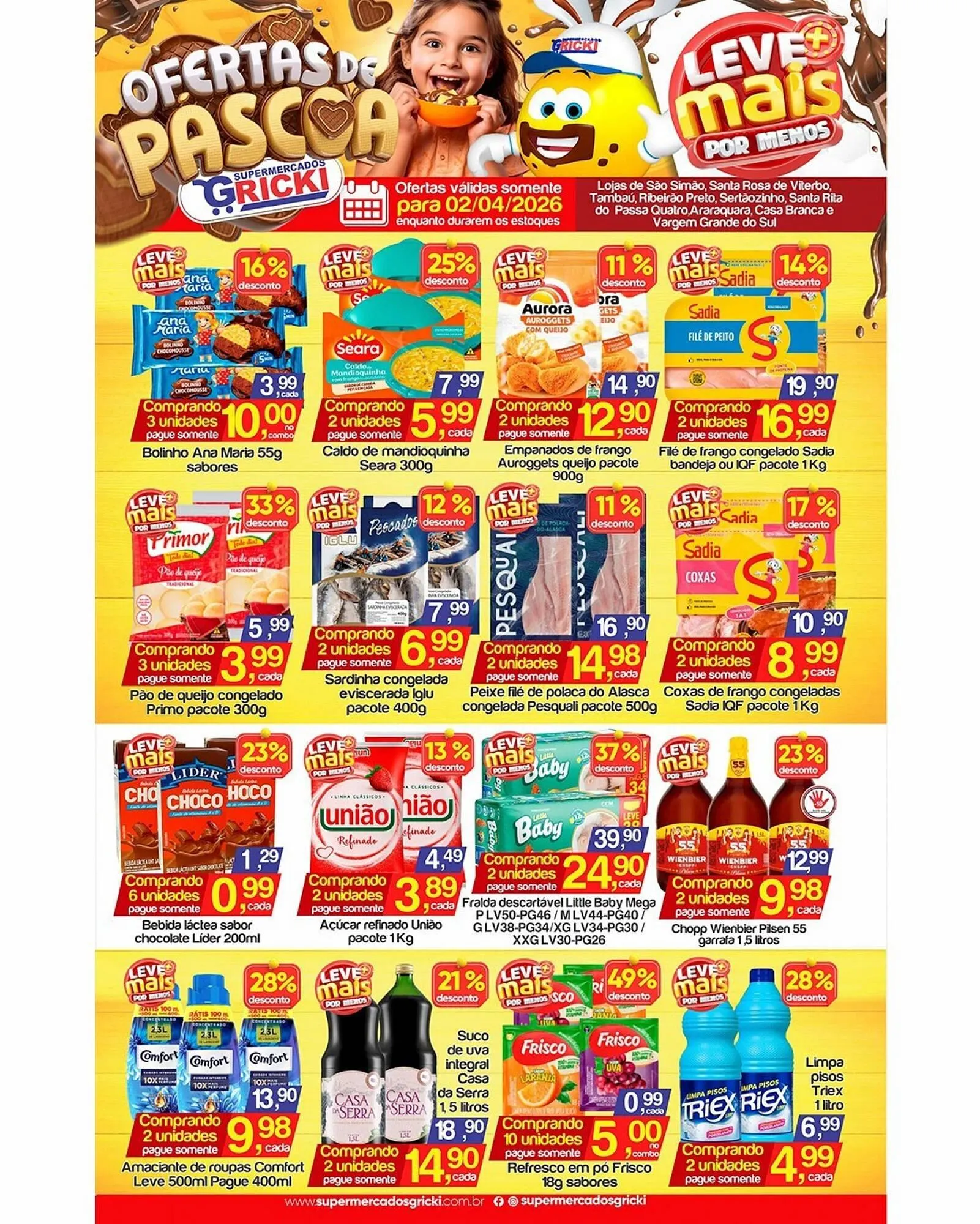 Encarte de Catálogo Supermercados Gricki 1 de abril até 2 de abril 2026 - Pagina 1