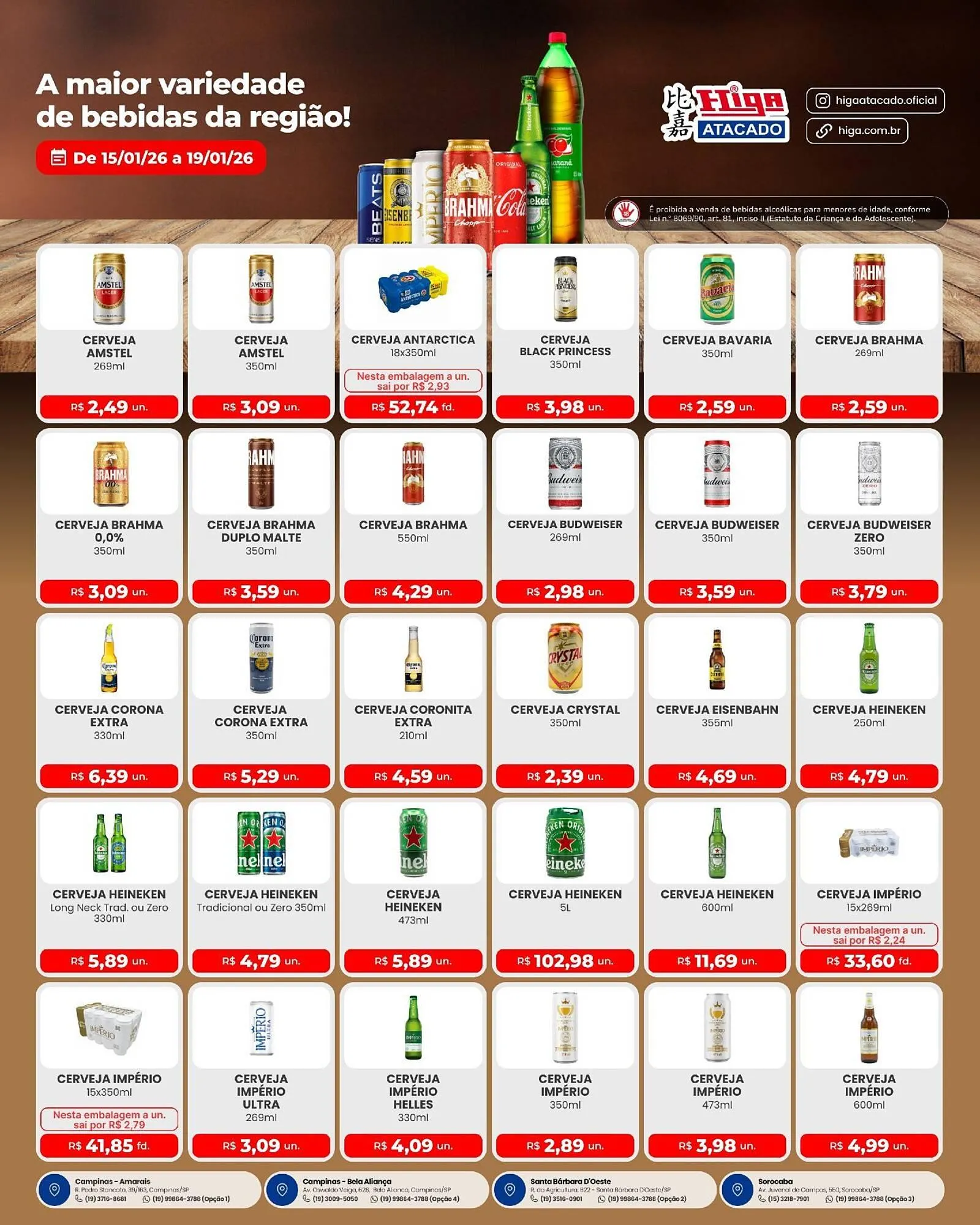 Encarte de Folheto Higa Atacado 15 de janeiro até 19 de janeiro 2026 - Pagina 1