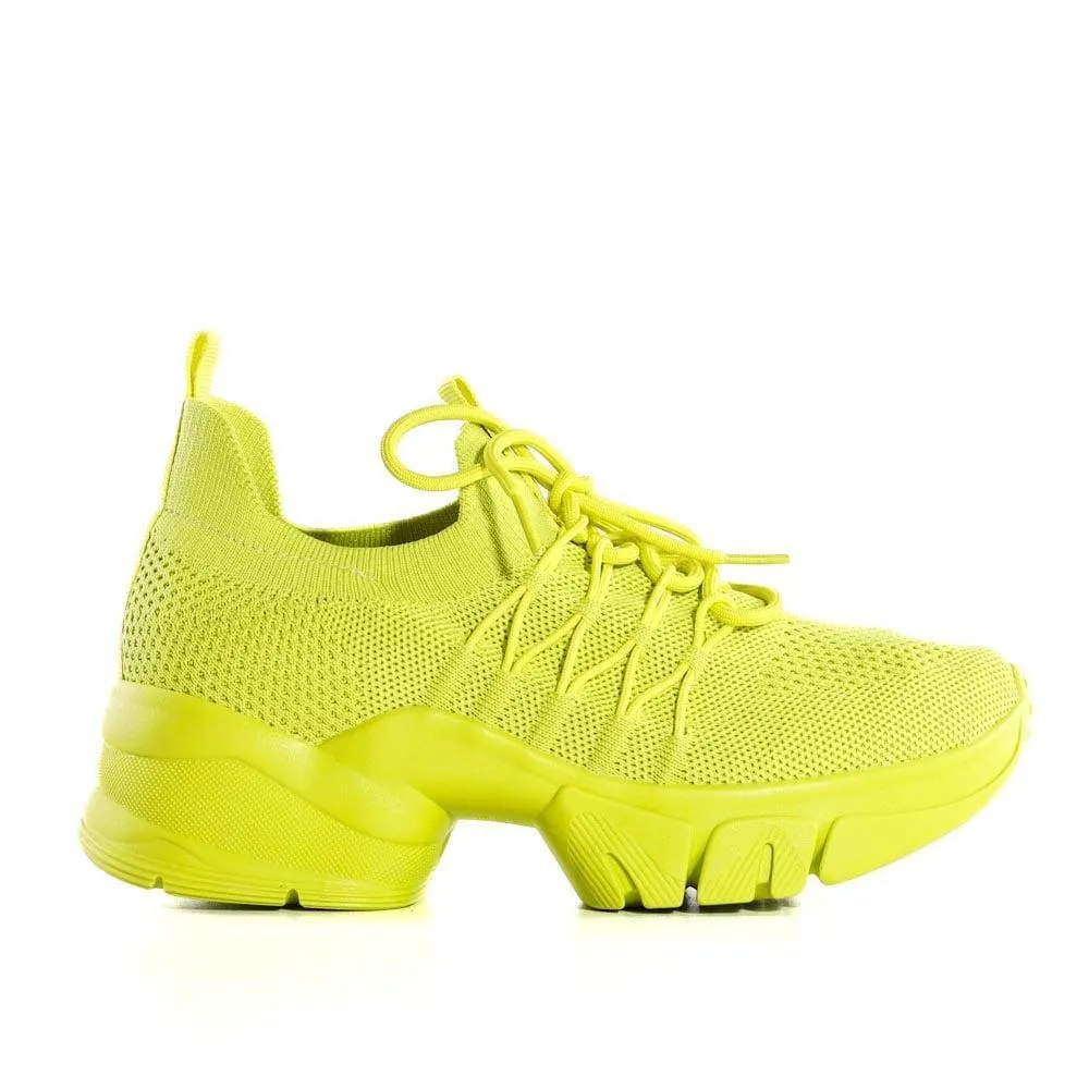 Tênis Feminino Ramarim Knit At Flow 2280234 Pistache Amarelo