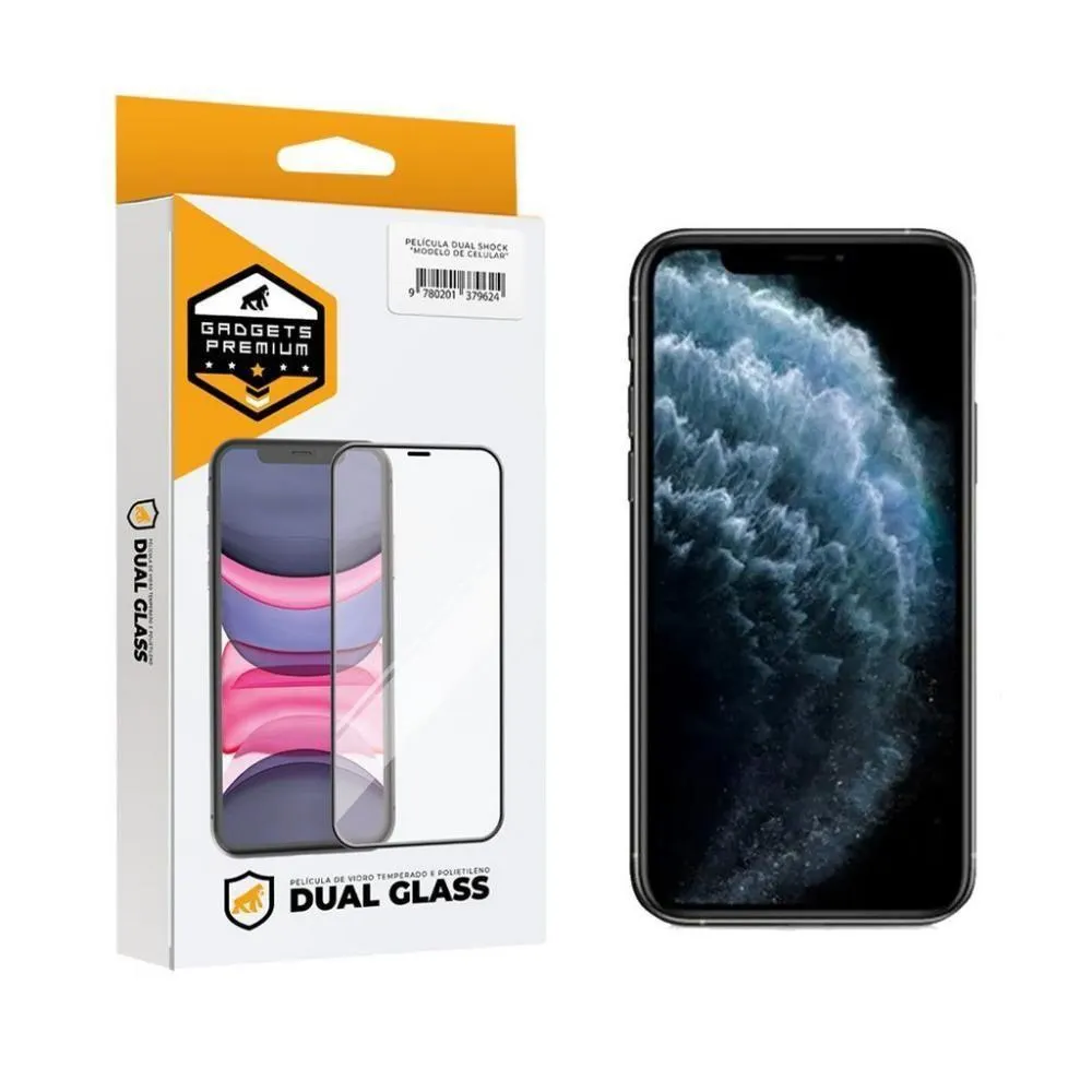 Película Dual Glass Para Iphone 11 Pro - Preto - Gshield