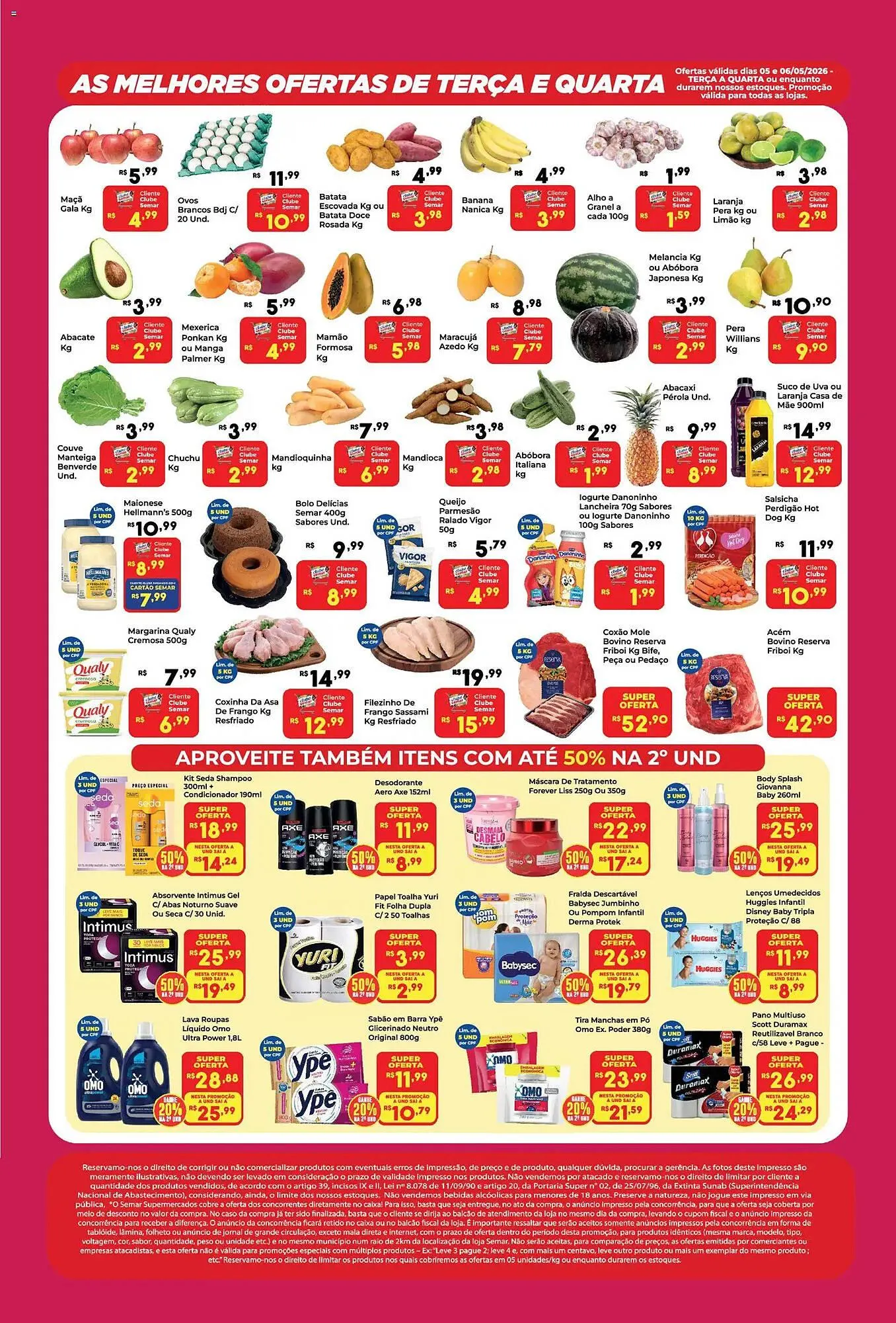 Encarte de Folheto Semar Supermercado 5 de maio até 6 de maio 2026 - Pagina 2