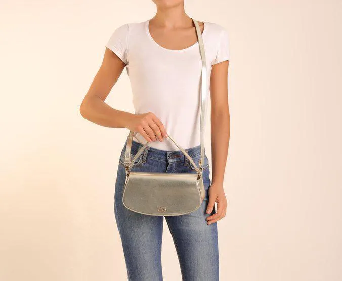 Bolsa Crossbody Dourada Grande Ollie