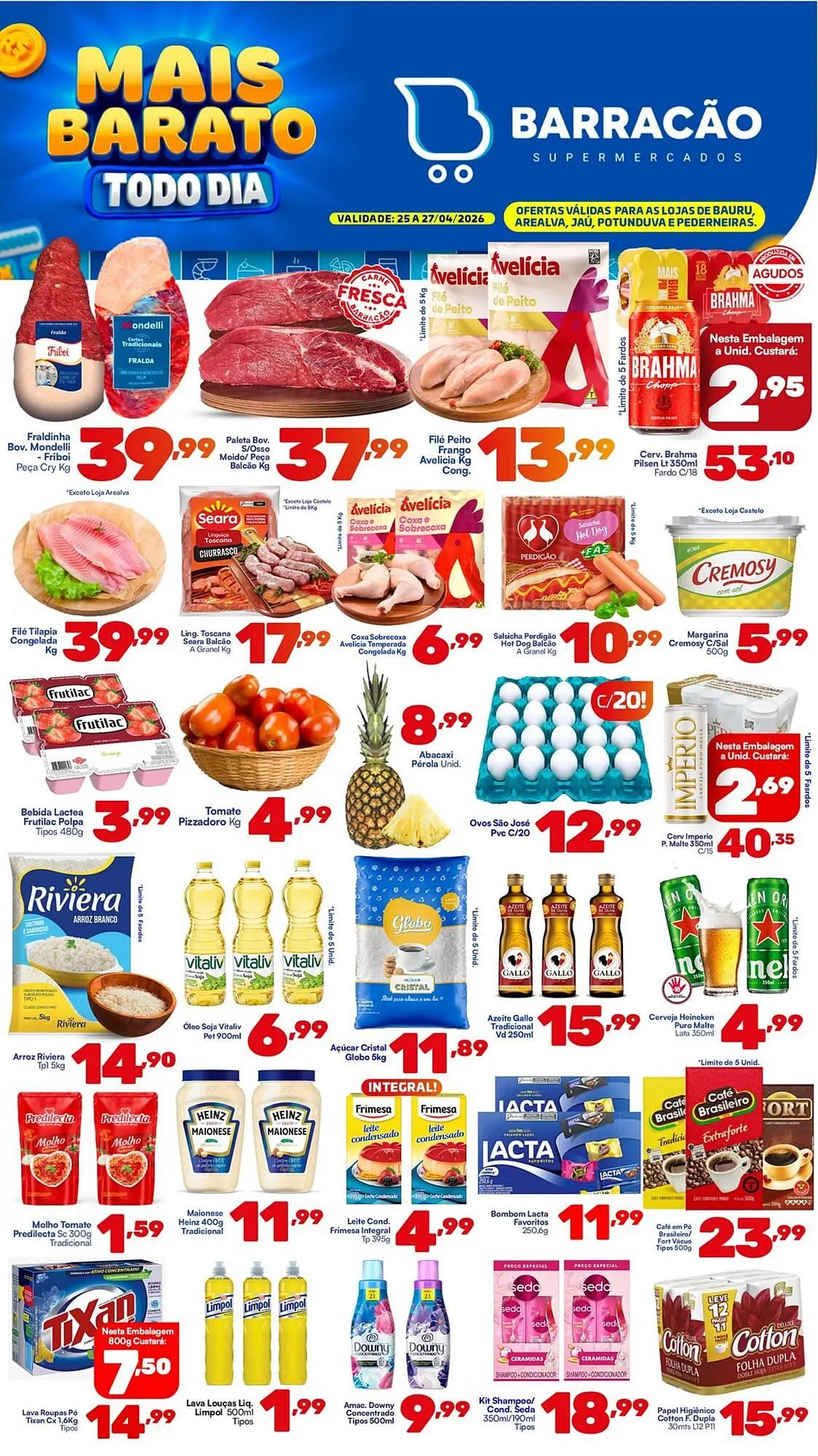 Encarte de Catálogo Barracão Supermercado 25 de abril até 27 de abril 2026 - Pagina 1