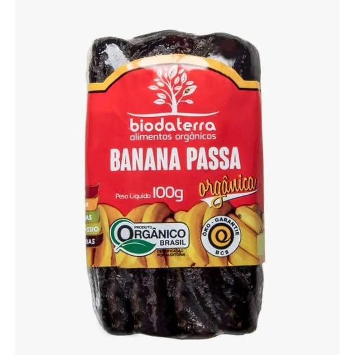 Banana Passa Biodaterra Orgânica Pacote 100g