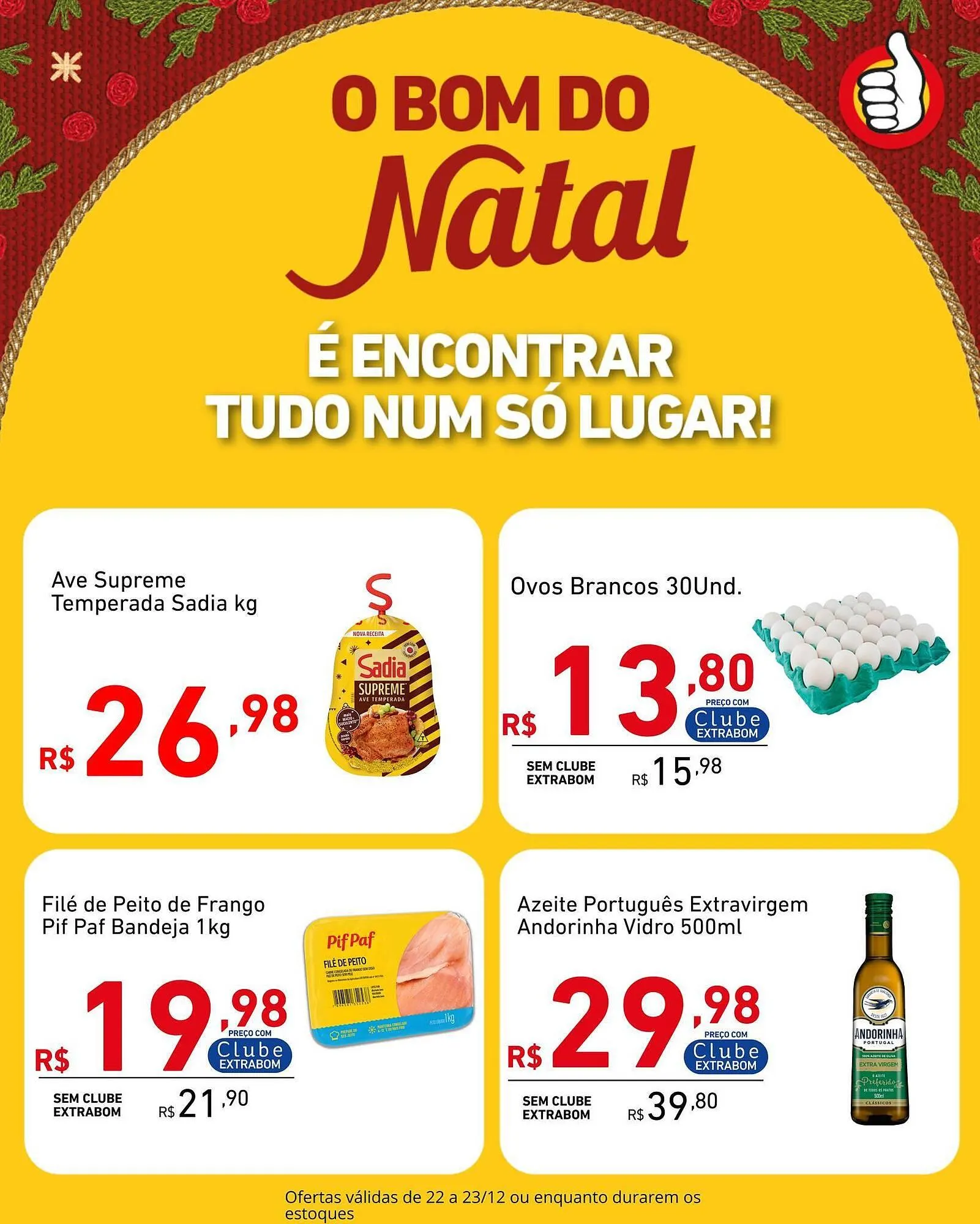 Encarte de Catálogo Extrabom Supermercados 22 de dezembro até 23 de dezembro 2025 - Pagina 1