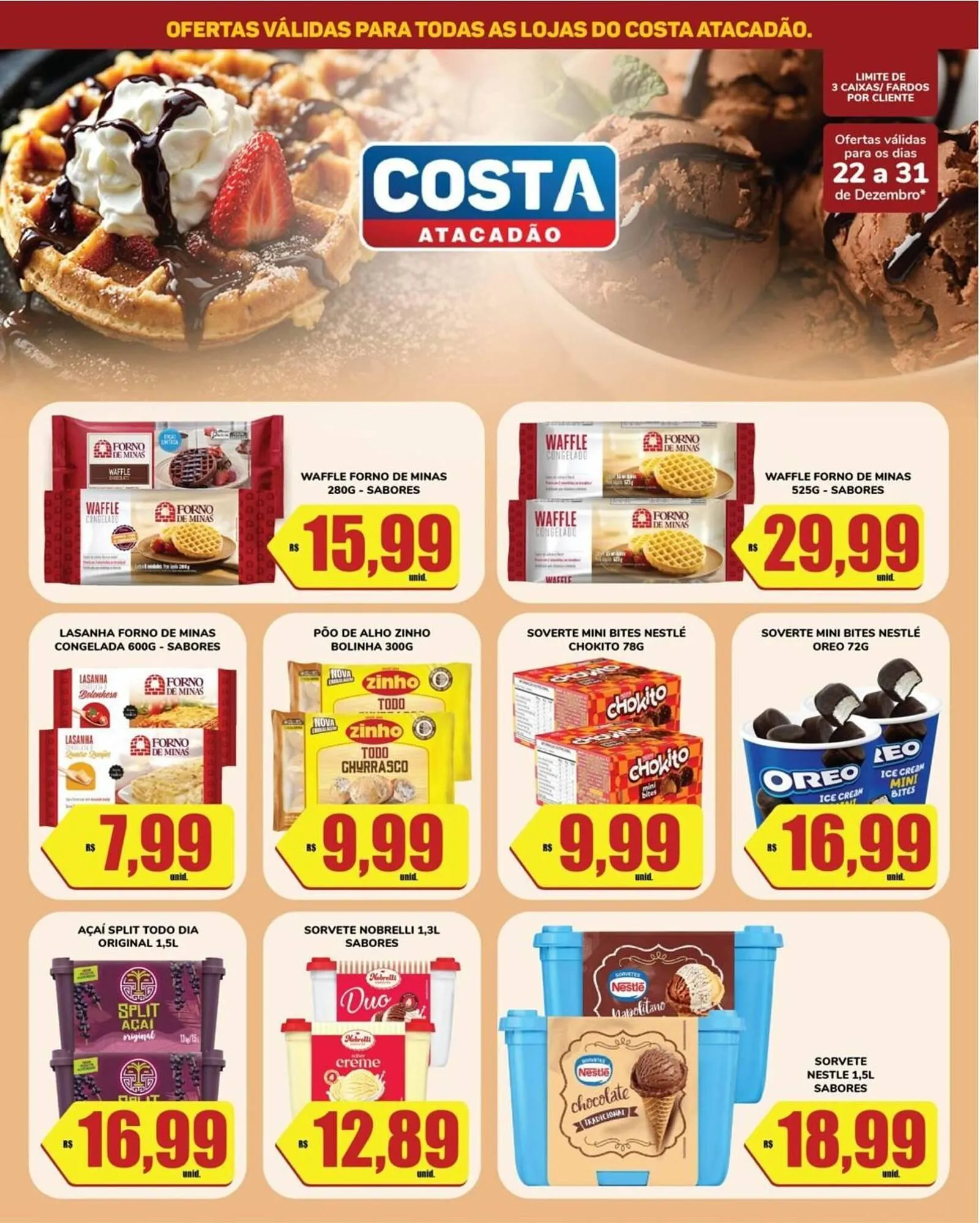 Encarte de Tabloide Costa Atacadão 22 de dezembro até 31 de dezembro 2025 - Pagina 1