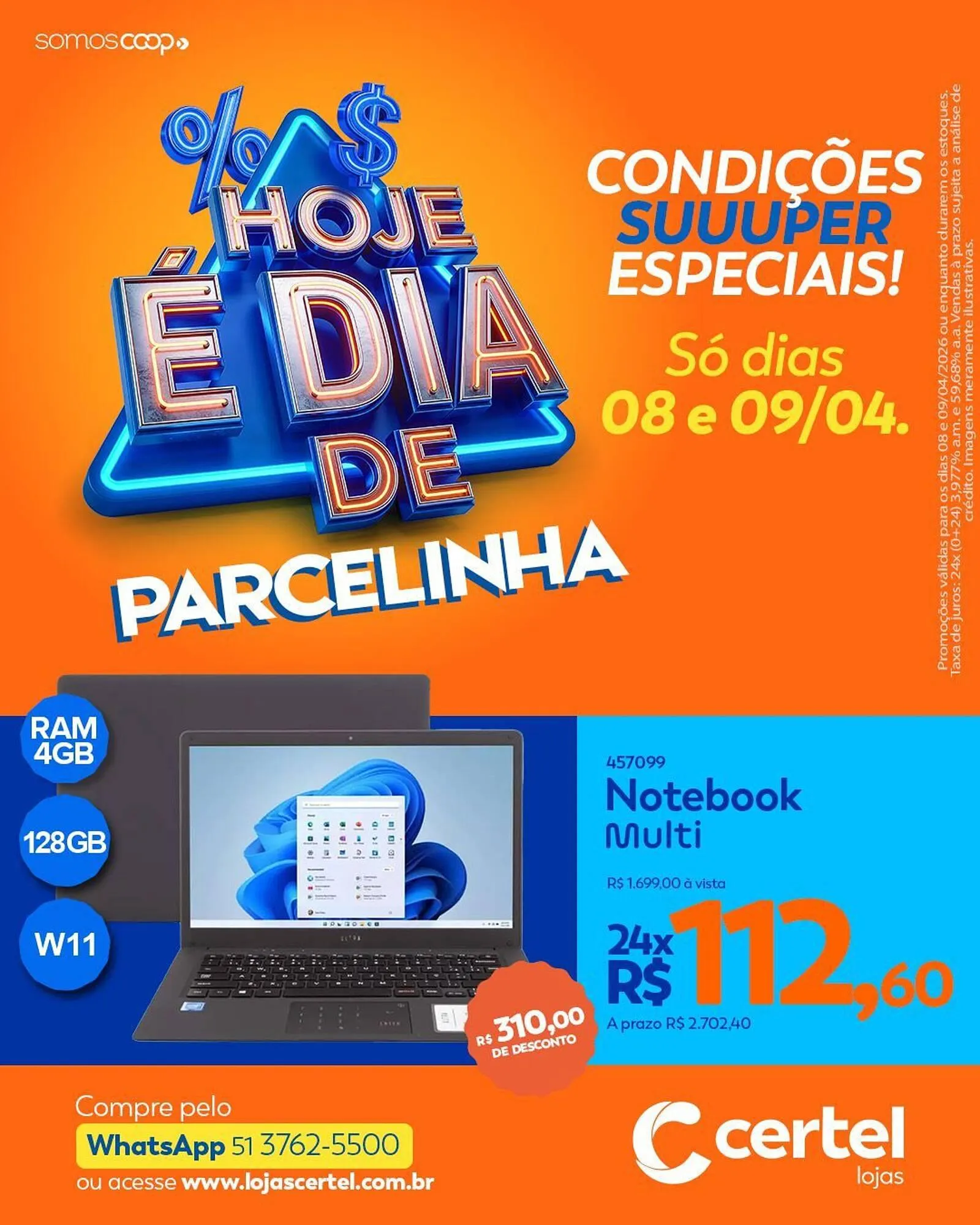 Encarte de Folheto Lojas Certel 8 de abril até 9 de abril 2026 - Pagina 3