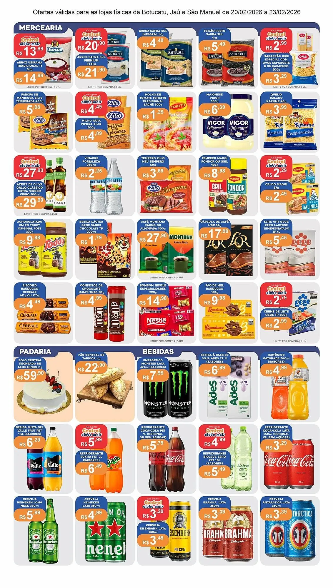 Encarte de Catálogo Central Supermercados 20 de fevereiro até 22 de fevereiro 2026 - Pagina 3