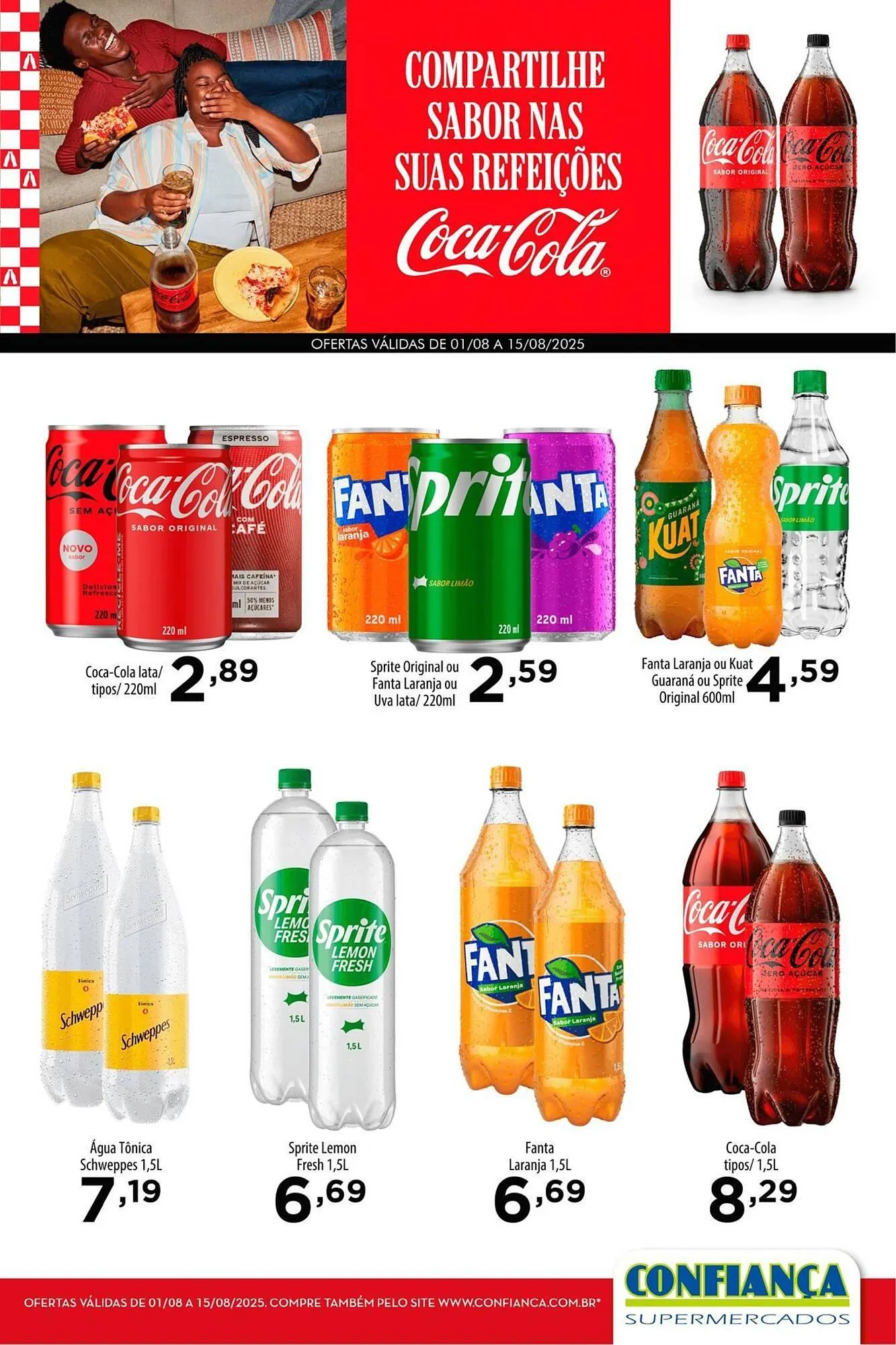Encarte de Catálogo Confiança Supermercados 1 de agosto até 15 de agosto 2025 - Pagina 1