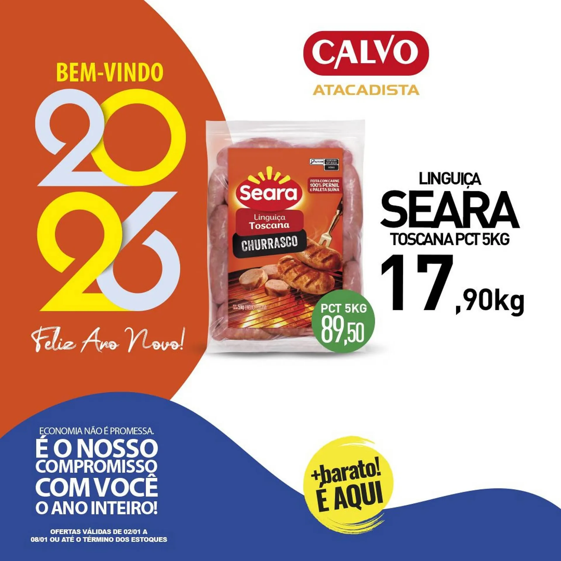 Encarte de Folheto Calvo Atacadista 5 de janeiro até 8 de janeiro 2026 - Pagina 1