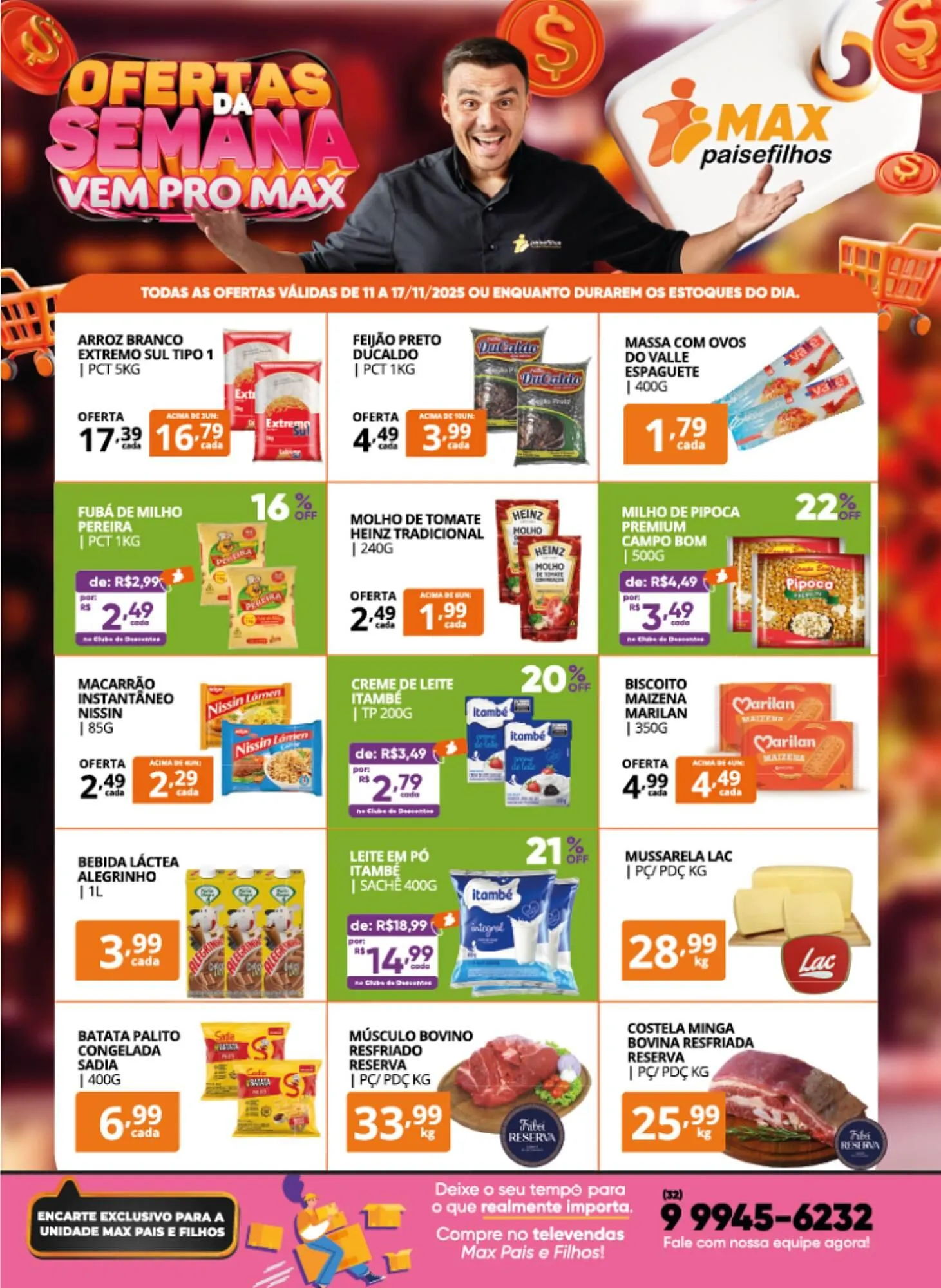 Encarte de Catálogo Pais e Filhos Supermercados 11 de novembro até 17 de novembro 2025 - Pagina 1