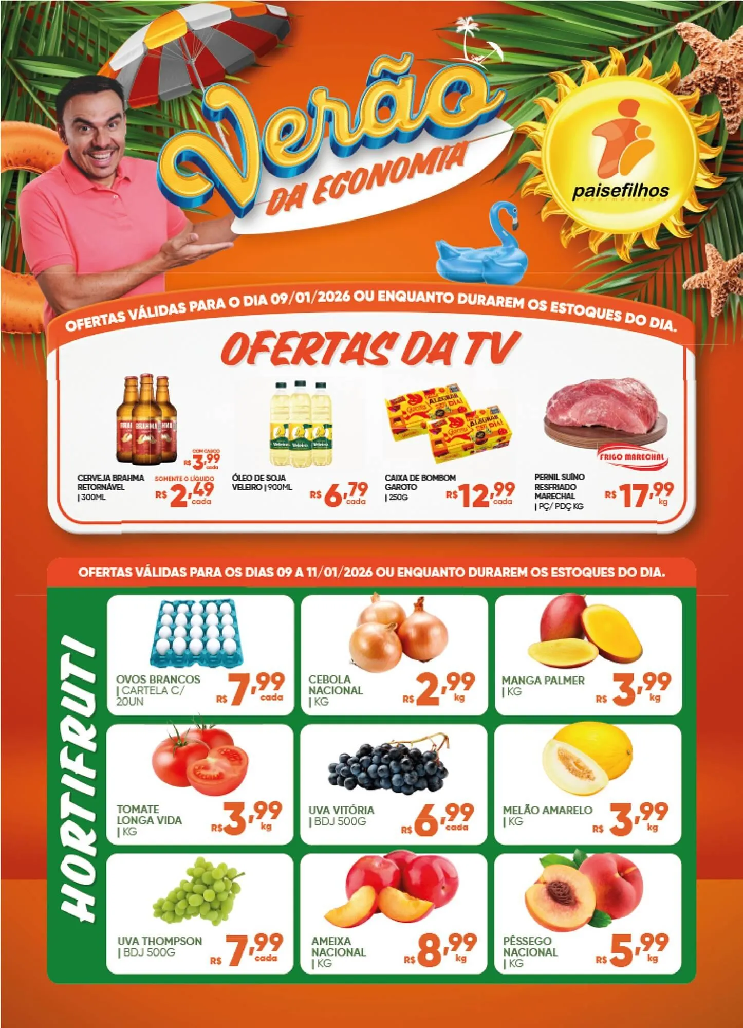 Encarte de Catálogo Pais e Filhos Supermercados 9 de janeiro até 11 de janeiro 2026 - Pagina 1