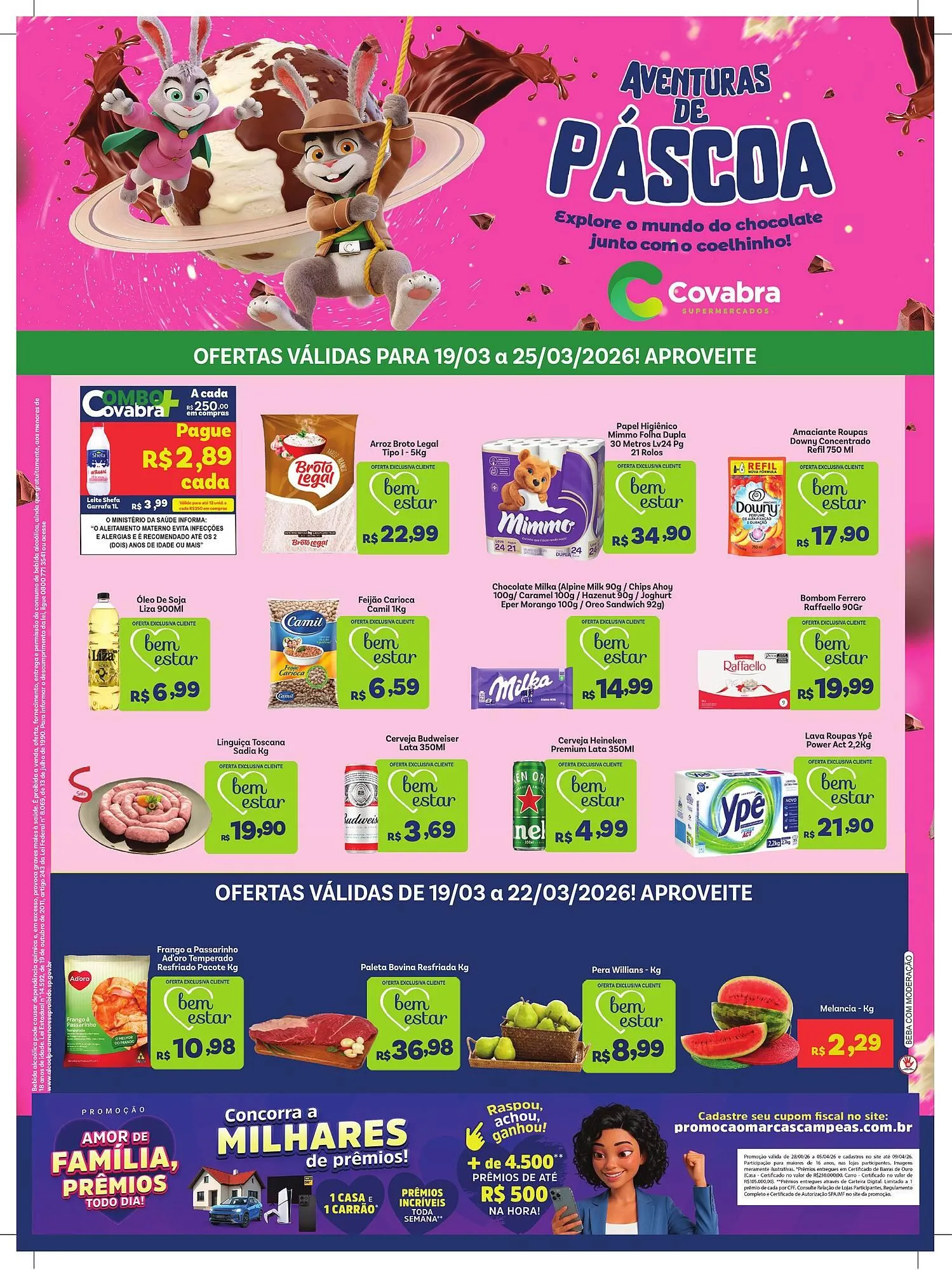 Encarte de Catálogo Covabra Supermercados 19 de março até 25 de março 2026 - Pagina 1