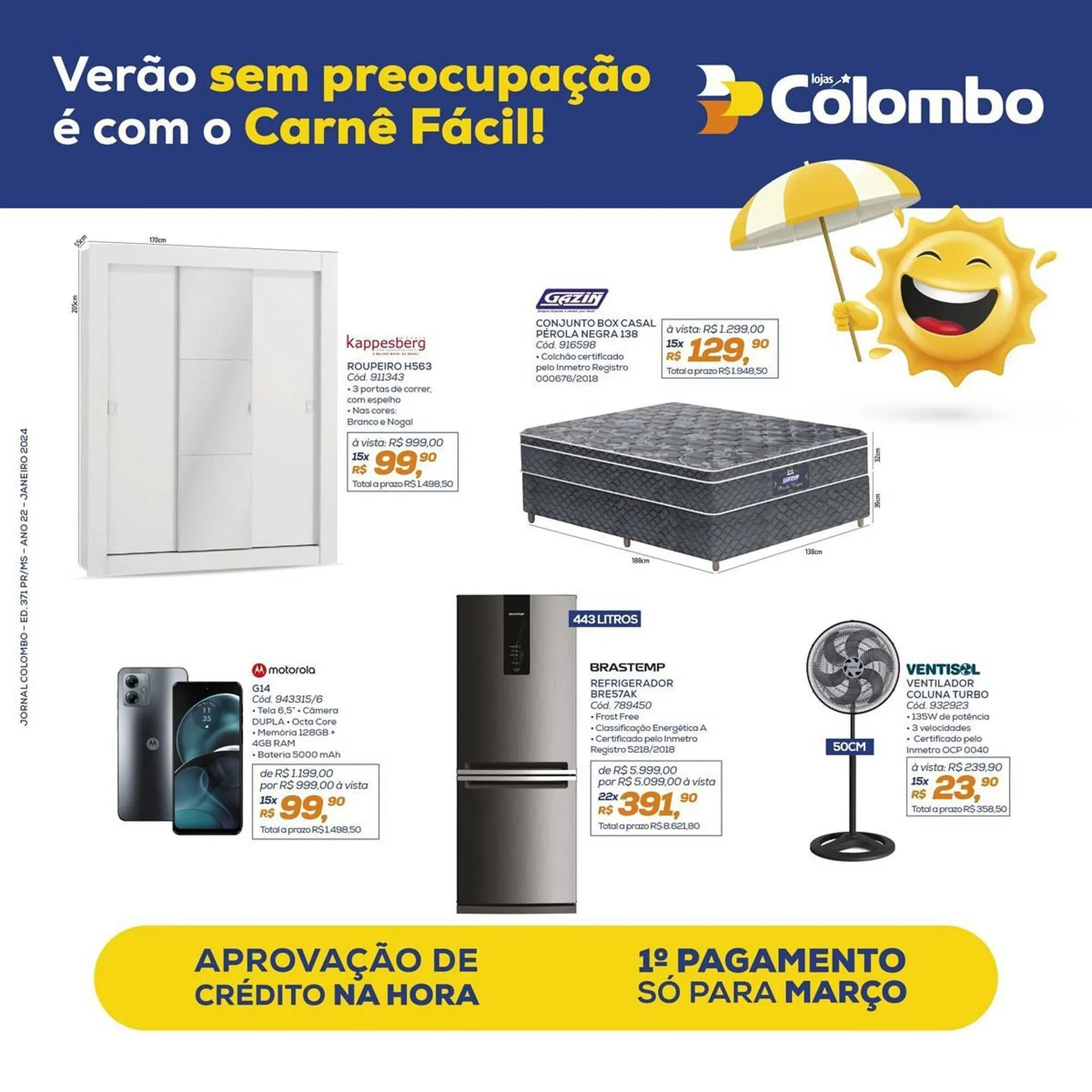 Encarte de Catálogo Lojas Colombo 8 de janeiro até 31 de janeiro 2024 - Pagina 1