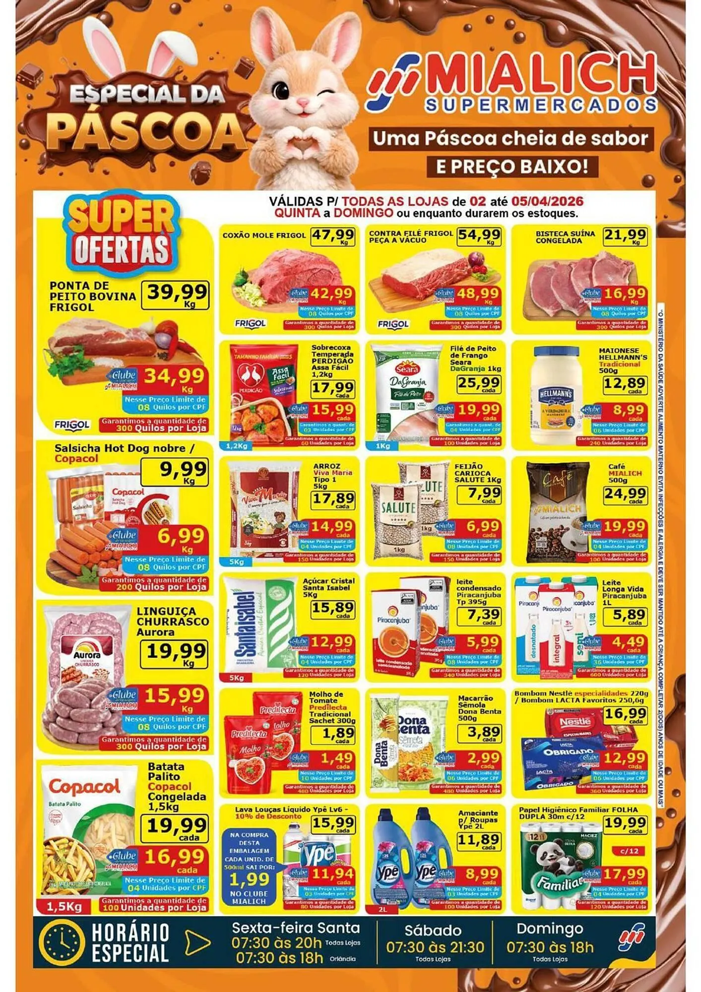 Encarte de Catálogo Mialich Supermercados 2 de abril até 5 de abril 2026 - Pagina 1