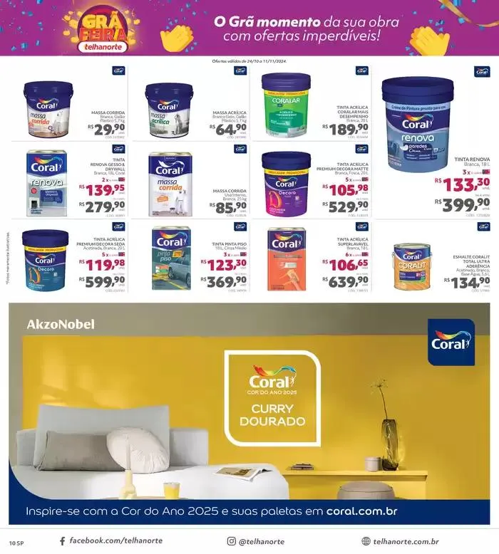 Encarte de GRÃ FEIRA TELHANORTE 24 de outubro até 11 de novembro 2024 - Pagina 10