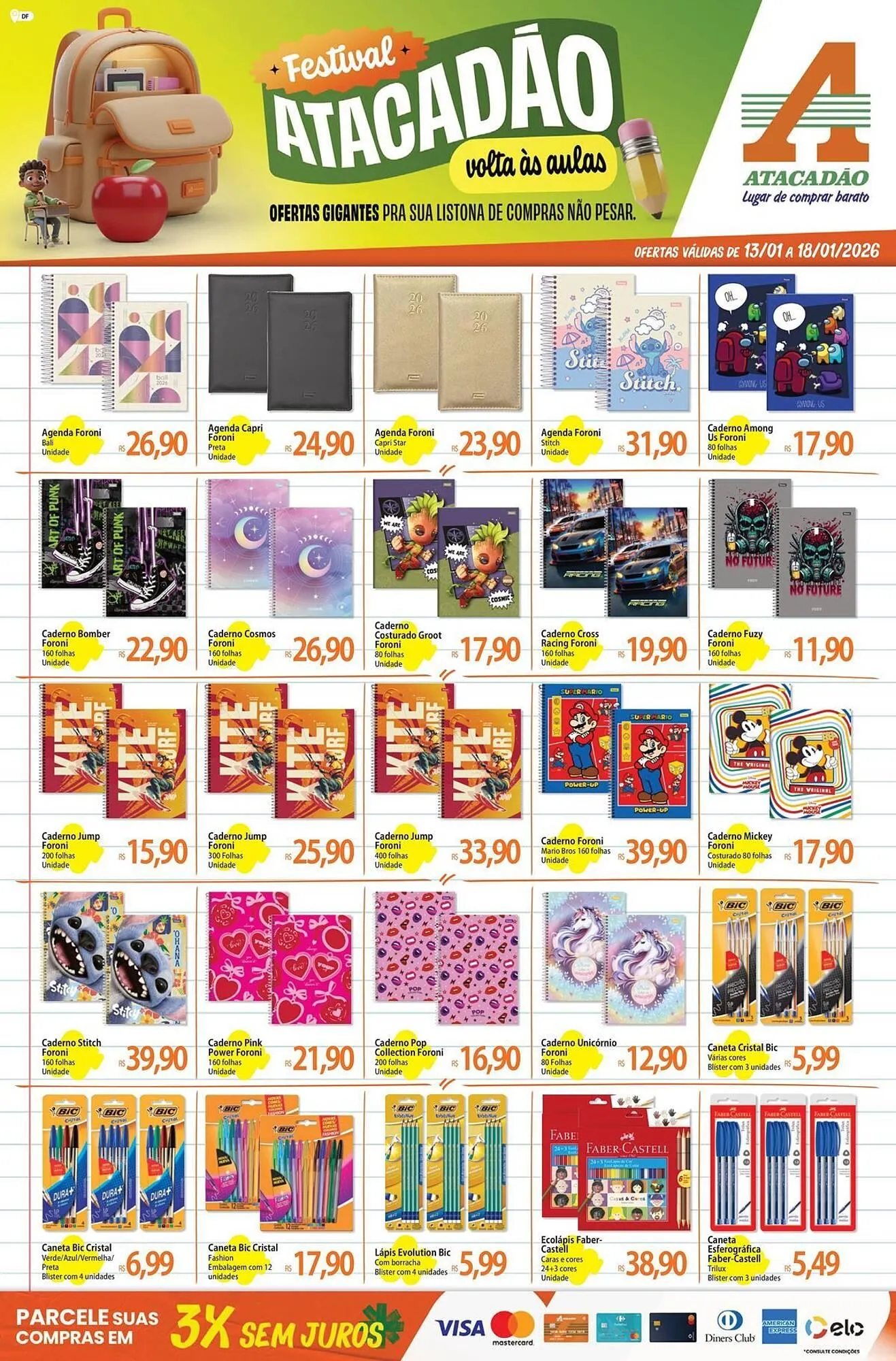 Encarte de Folheto Atacadão 14 de janeiro até 18 de janeiro 2026 - Pagina 1
