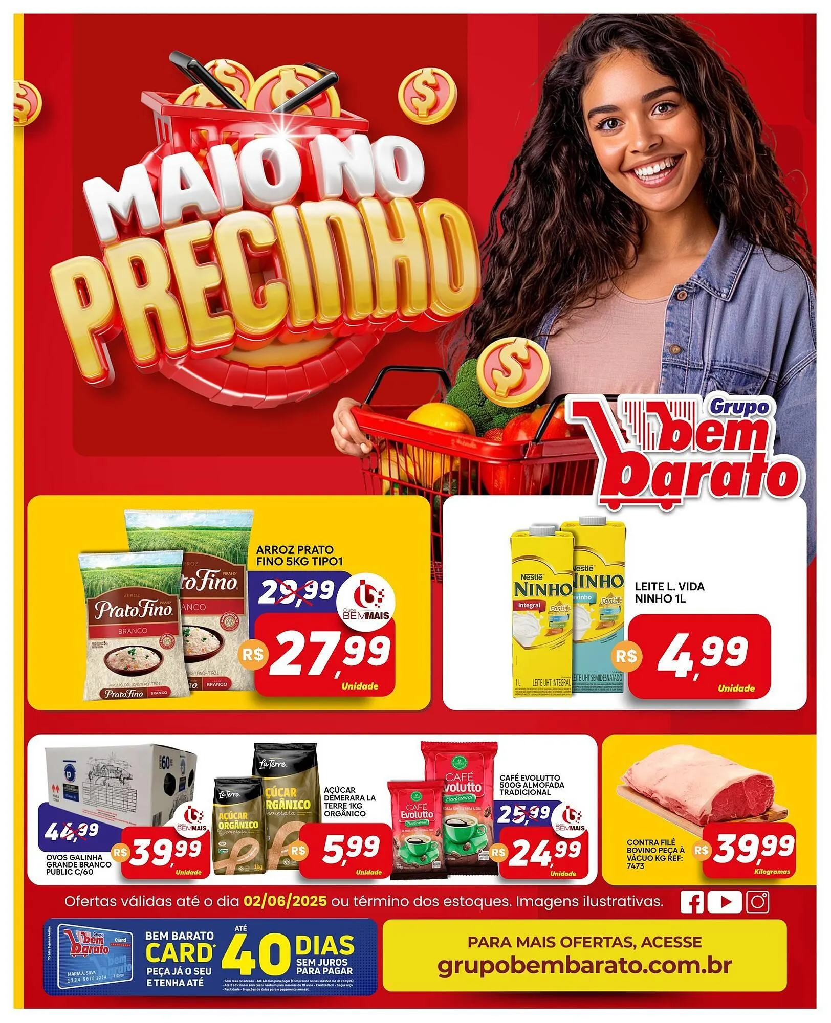 Encarte de Catálogo Supermercado Bem Barato 27 de maio até 2 de junho 2025 - Pagina 1