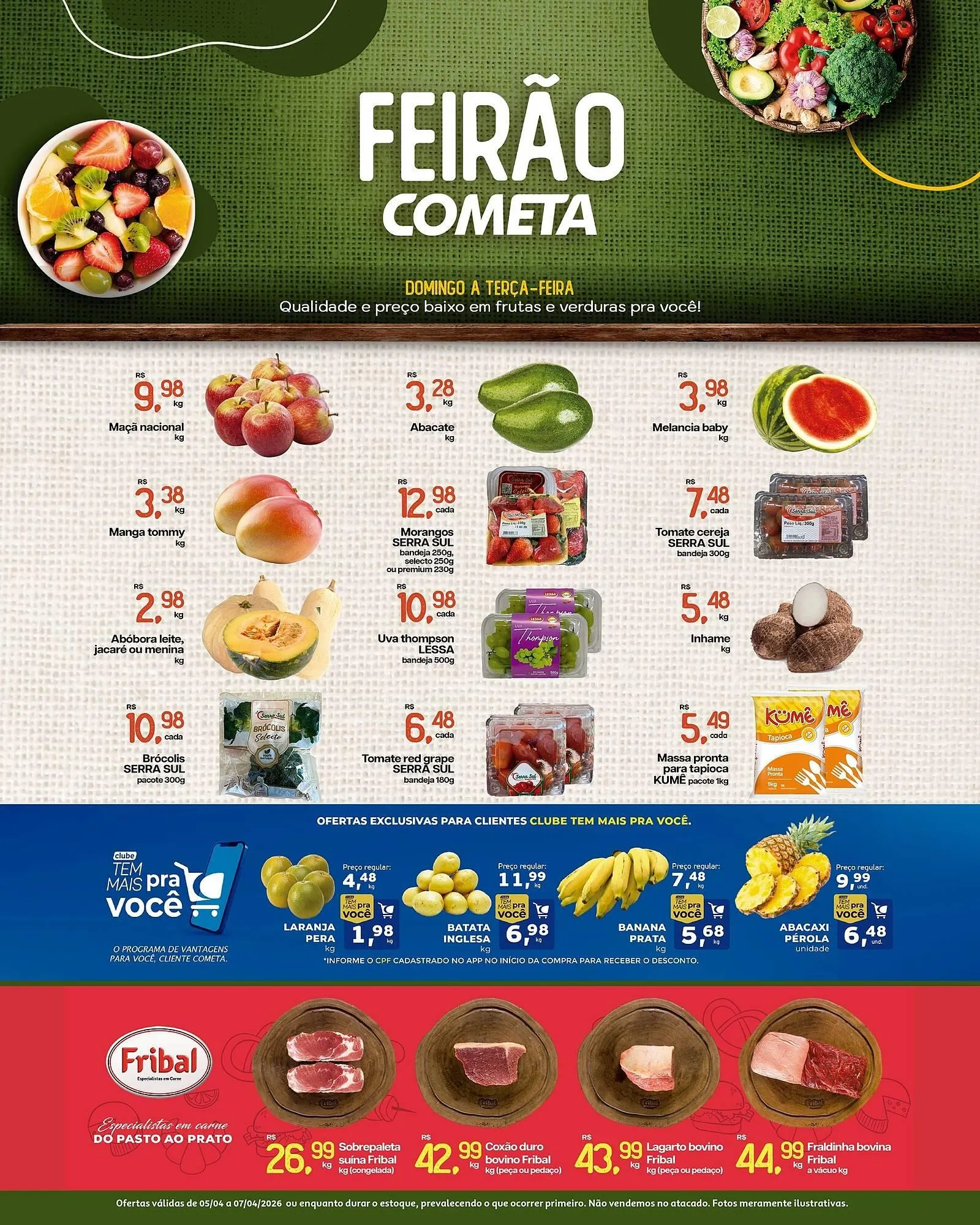 Encarte de Encarte Cometa Supermercados 5 de abril até 7 de abril 2026 - Pagina 1