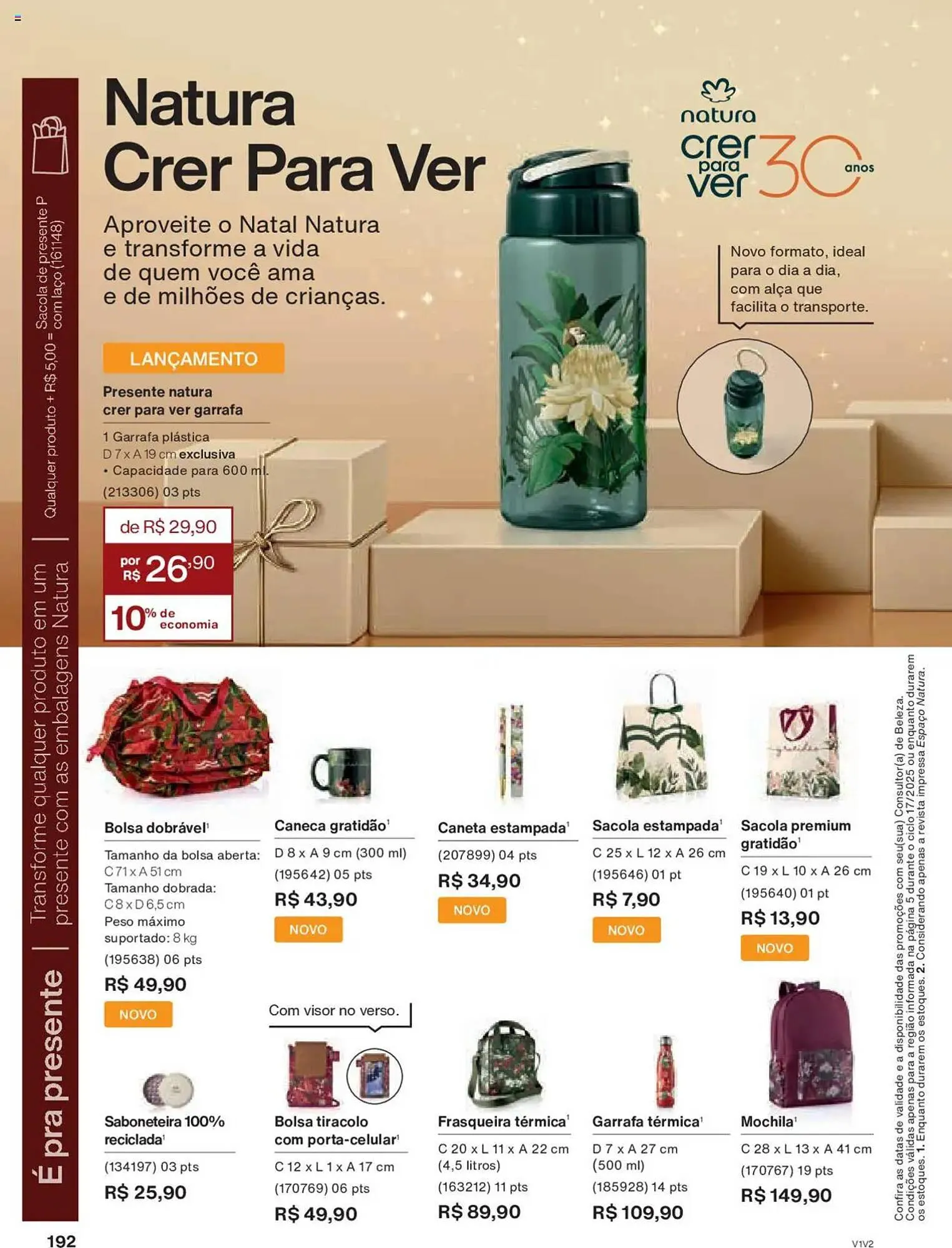 Encarte de Catálogo Natura 14 de outubro até 4 de novembro 2025 - Pagina 192