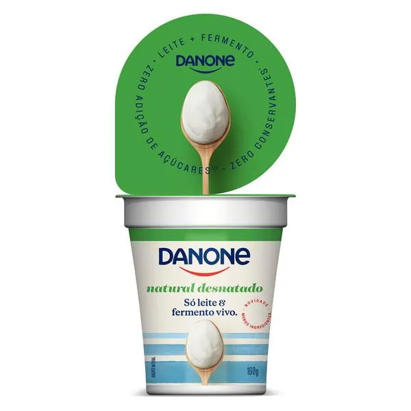 Iogurte Danone Desnatado Natural Copo 160g