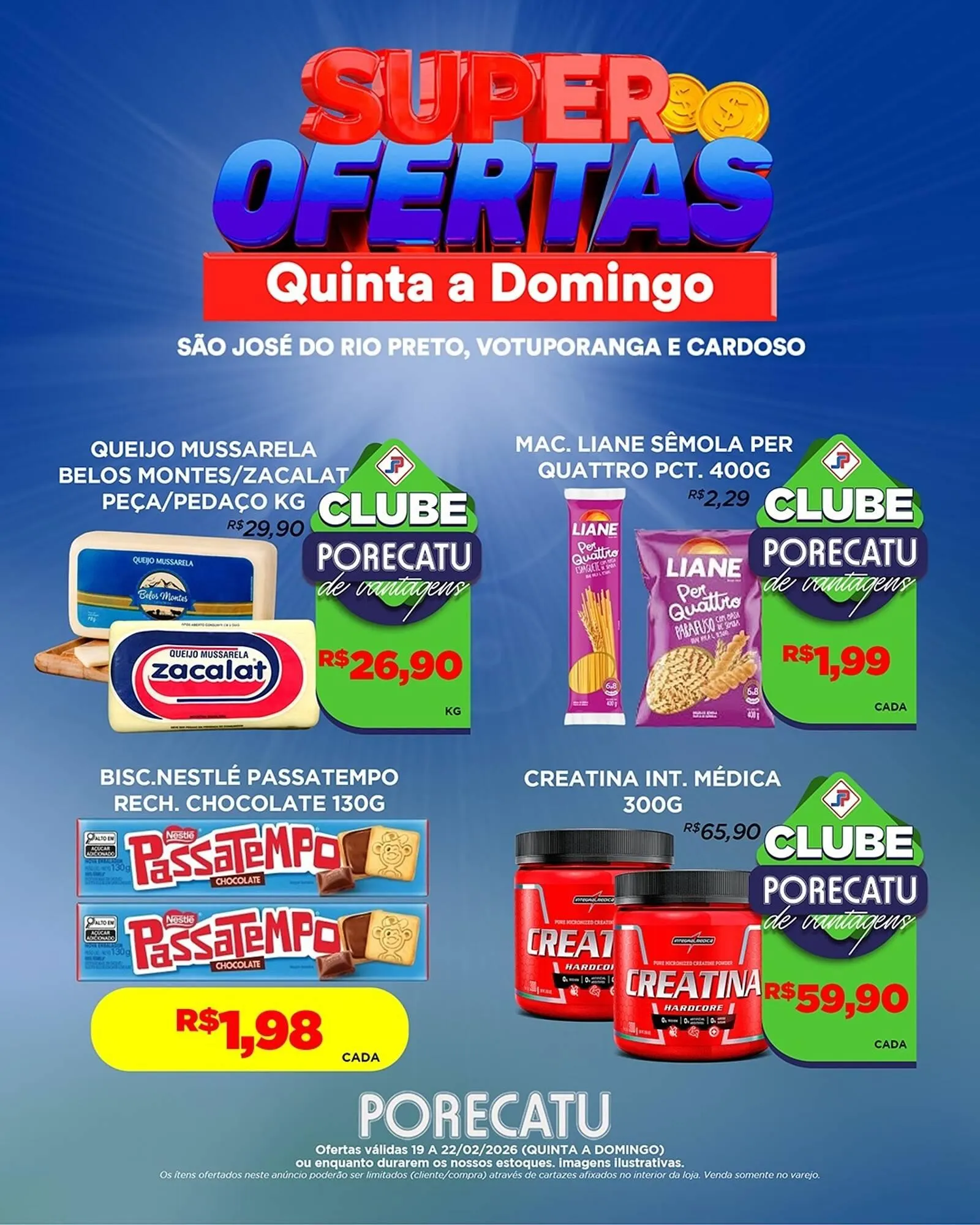 Encarte de Catálogo Supermercado Porecatu 19 de fevereiro até 22 de fevereiro 2026 - Pagina 2