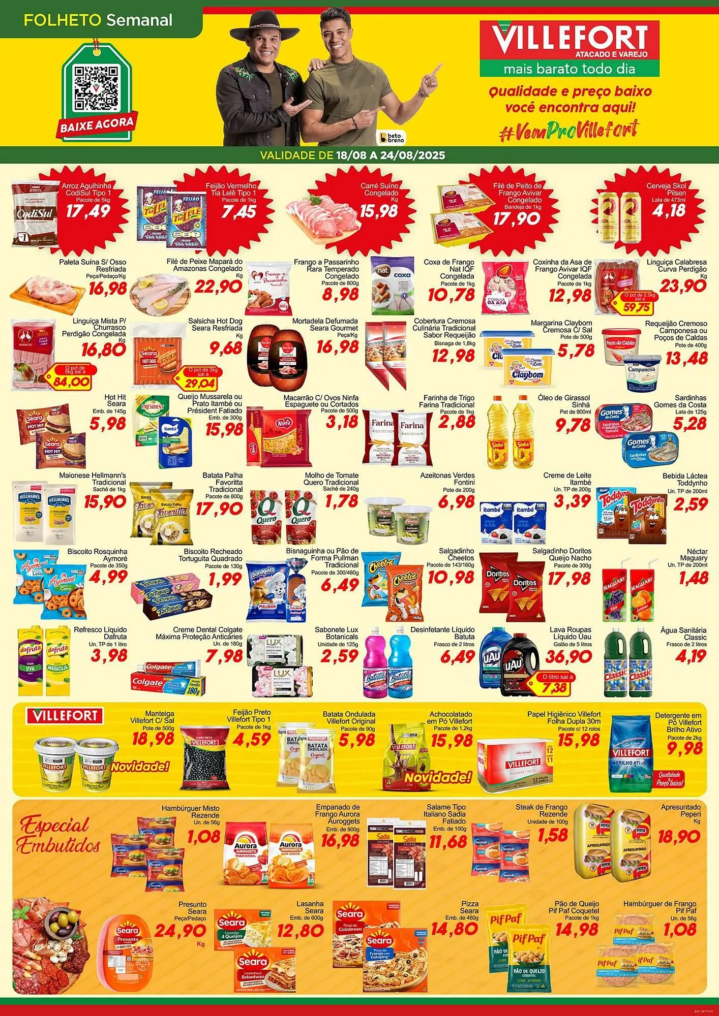 Encarte de Catálogo Villefort Atacadista 18 de agosto até 24 de agosto 2025 - Pagina 1