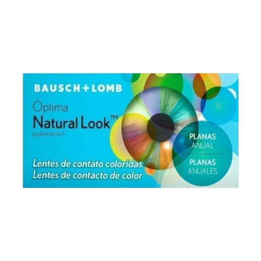 Lentes de Contato Optima Natural Look Cor Hazel 1 Par