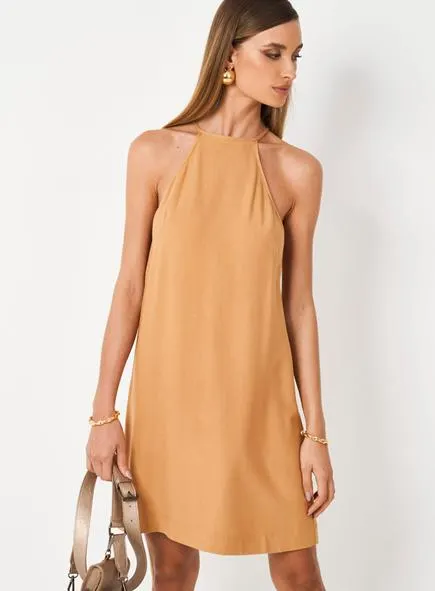 Vestido Loose Com Decote Halter