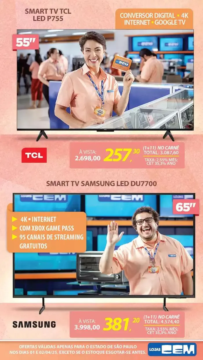 Encarte de Encarte Lojas Cem 3 de abril até 17 de abril 2025 - Pagina 20