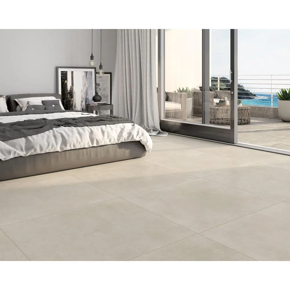 Piso Cerâmico Cetus Bege Acetinado 83X83Cm A Retificado Caixa Com 2,75m² Pisoforte