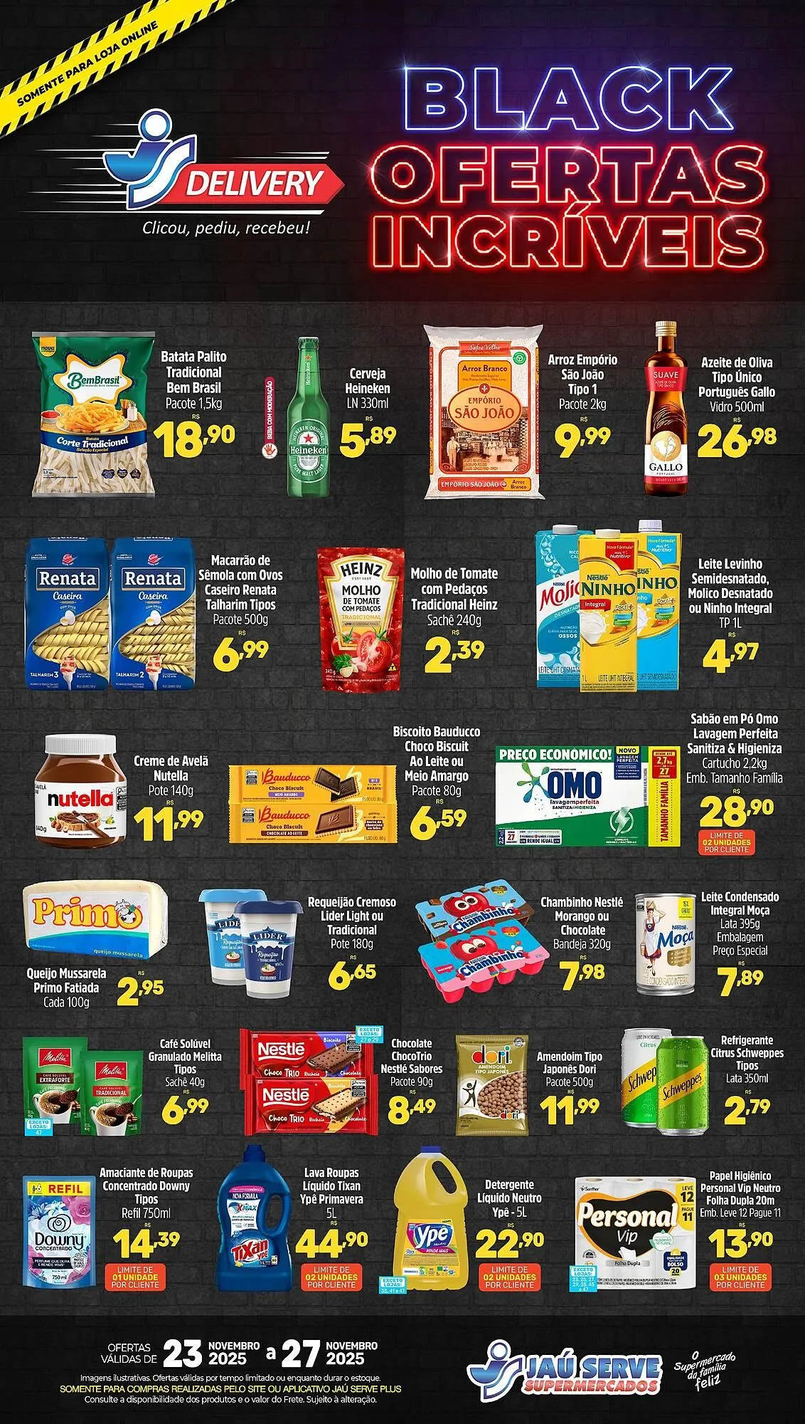 Encarte de Catálogo Supermercados Jau Serve 25 de novembro até 27 de novembro 2025 - Pagina 1