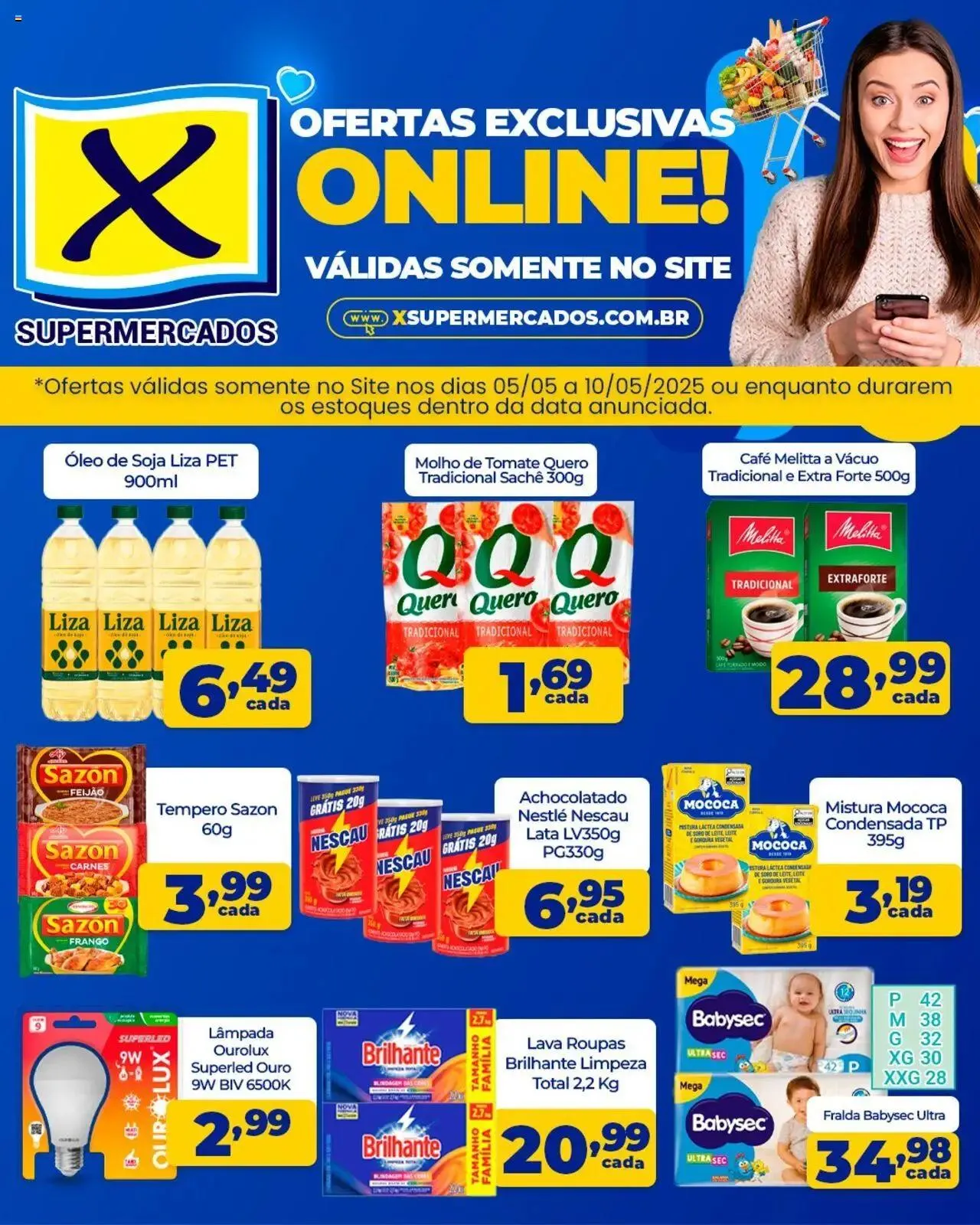 Encarte de X Supermercados - Ofertas Especiais 5 de maio até 10 de maio 2025 - Pagina 1