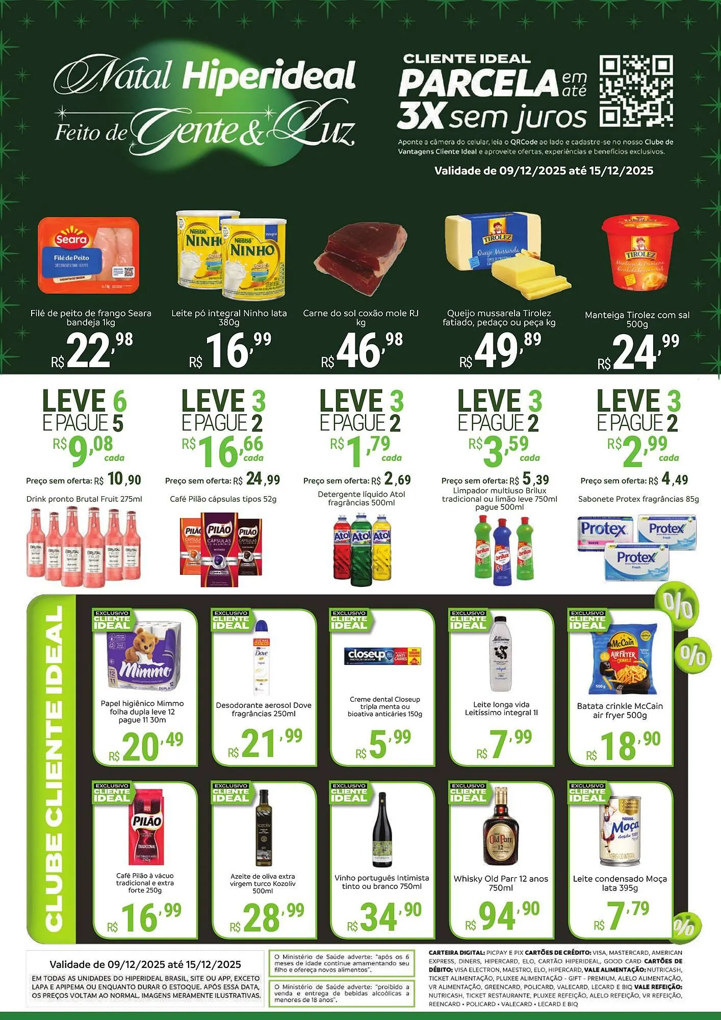 Encarte de Catálogo Hiperideal Supermercados 9 de dezembro até 15 de dezembro 2025 - Pagina 1