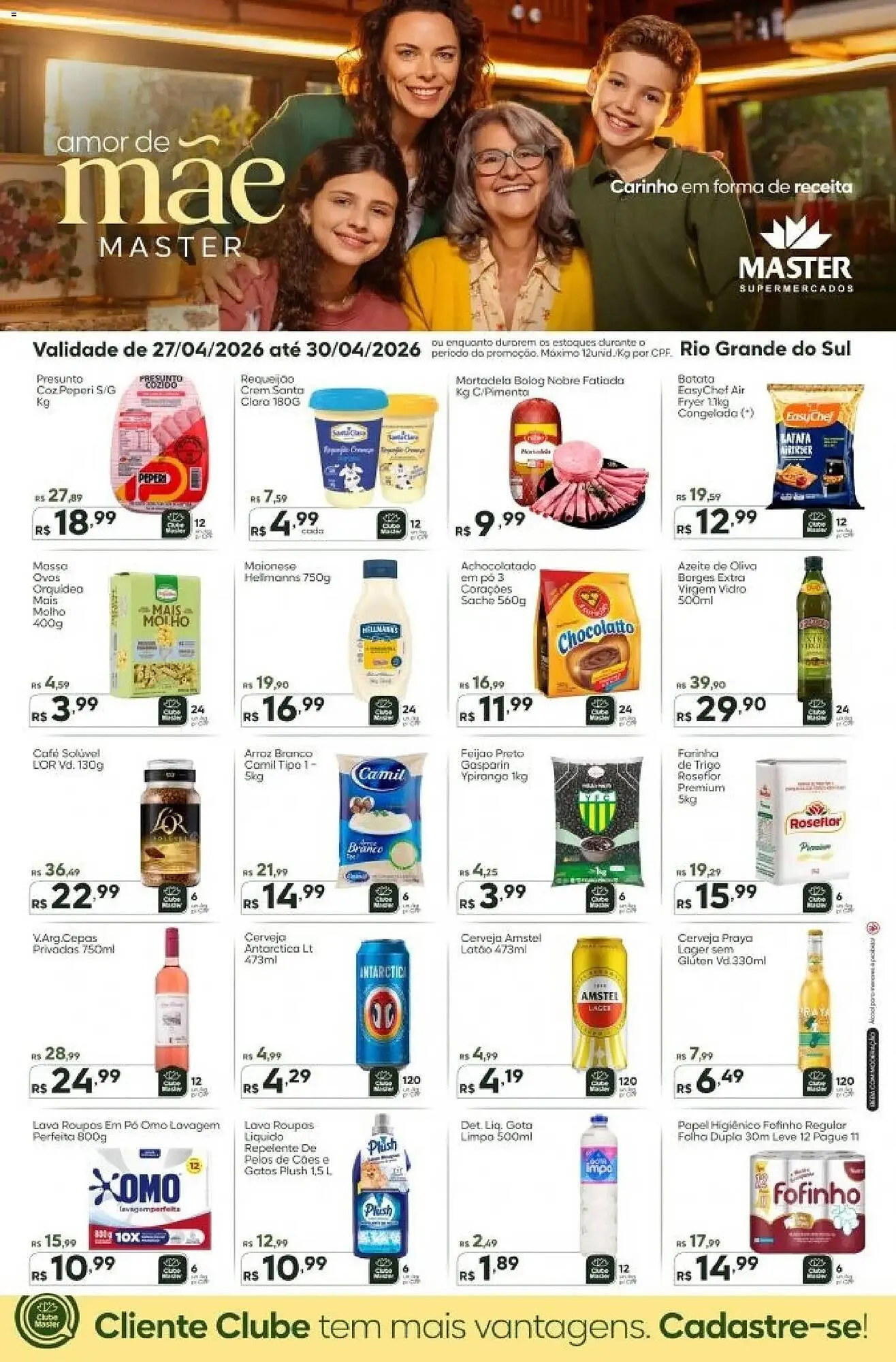 Encarte de Folheto Master Supermercados 27 de abril até 30 de abril 2026 - Pagina 1